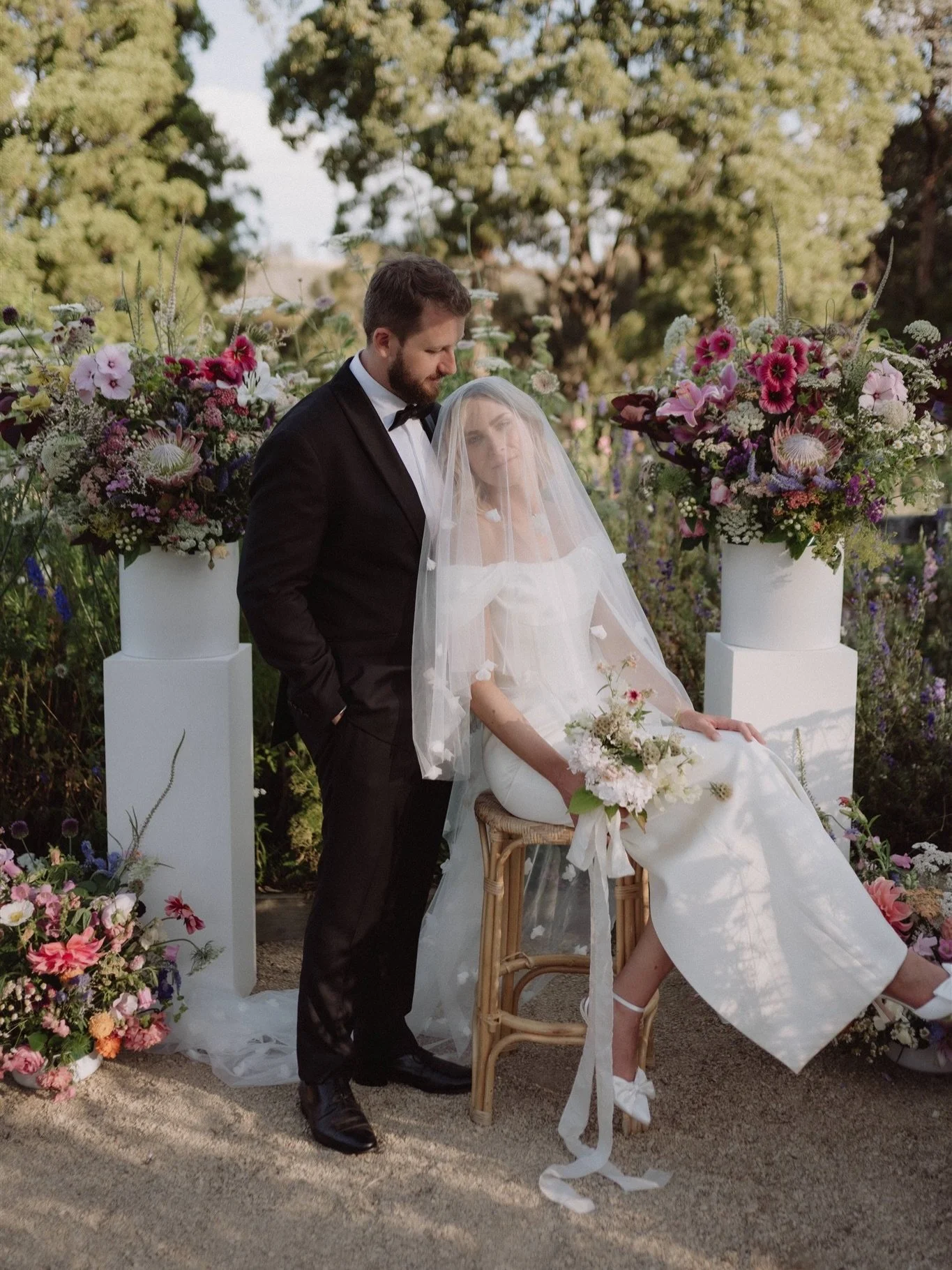 Tayla + James 🌷backyard flower farm

Photographer - @jon.gazzignato 
Venue - @littlefieldflowers_ 
Celebrant - @hellohitched 
Florals - @littlefieldflowers_ 
Catering - @seasonandfire 
Make Up - @caitlinpowellmua 
Music - @bakerboysband 
Decor - @ma