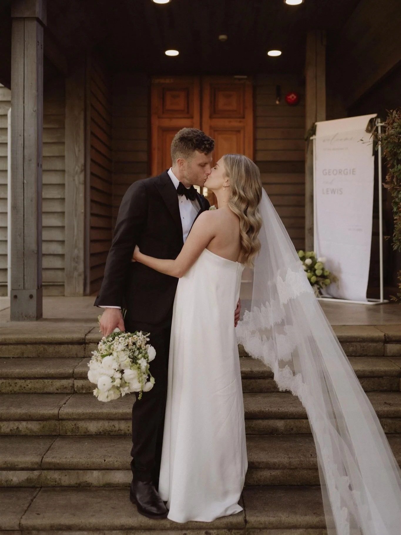 Georgie + Lewis ⚡️

Photographer - @jon.gazzignato 
Venue - @frogmorecreekevents @frogmorecreek 
Video - @folktalefilms 
Hair - @benobrienhairstylist 
Makeup - @livrodgersmua 
Florals - @hydie_flowers 
Dress - @annaquanlabel 
Suit - @sullivantailors 