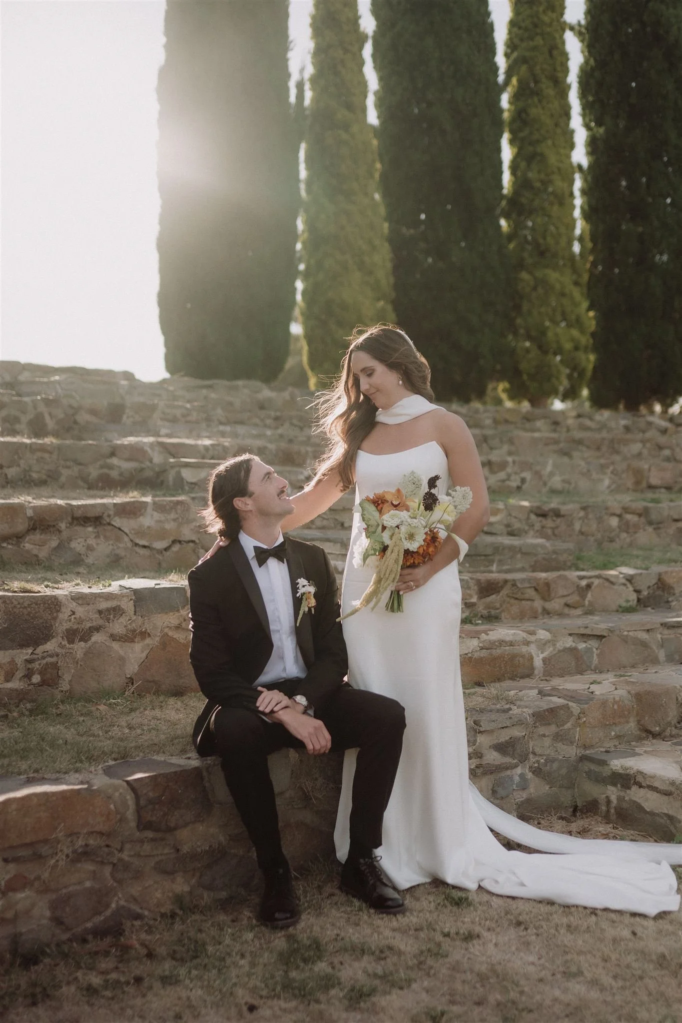 wedding couple at piermont retreat