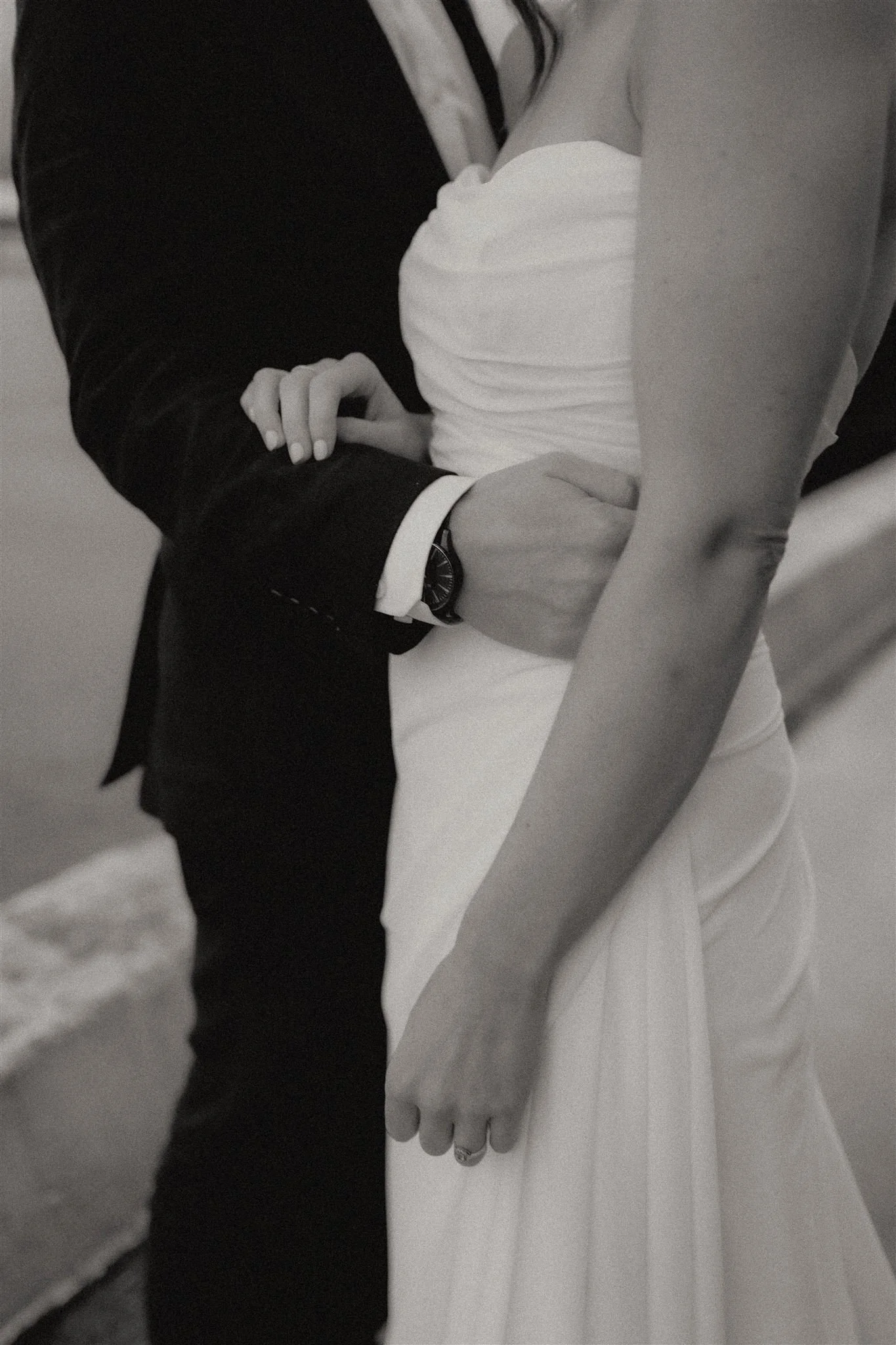 wedding photo on the hobart waterfront