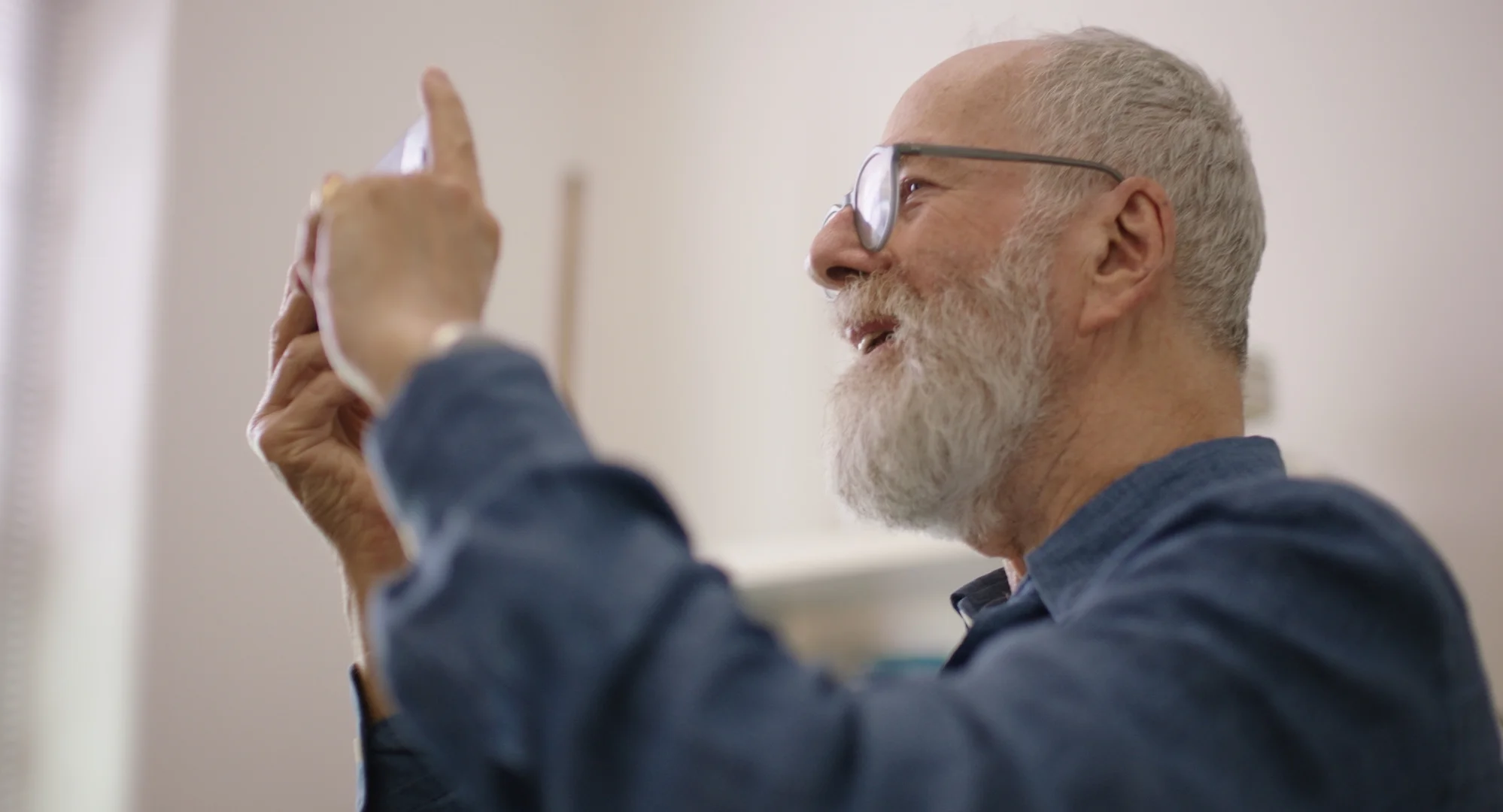 John Kaldor AO, using a prototype of the proposed work by Agatha Gothe-Snape and Tea Uglow