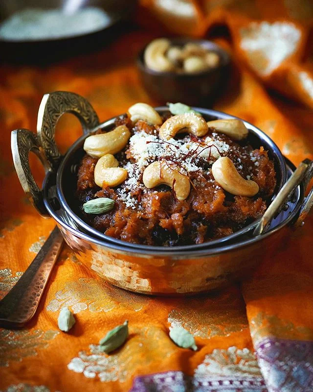 Gajar Halwa (Carrot Pudding Sweetened with Dates)