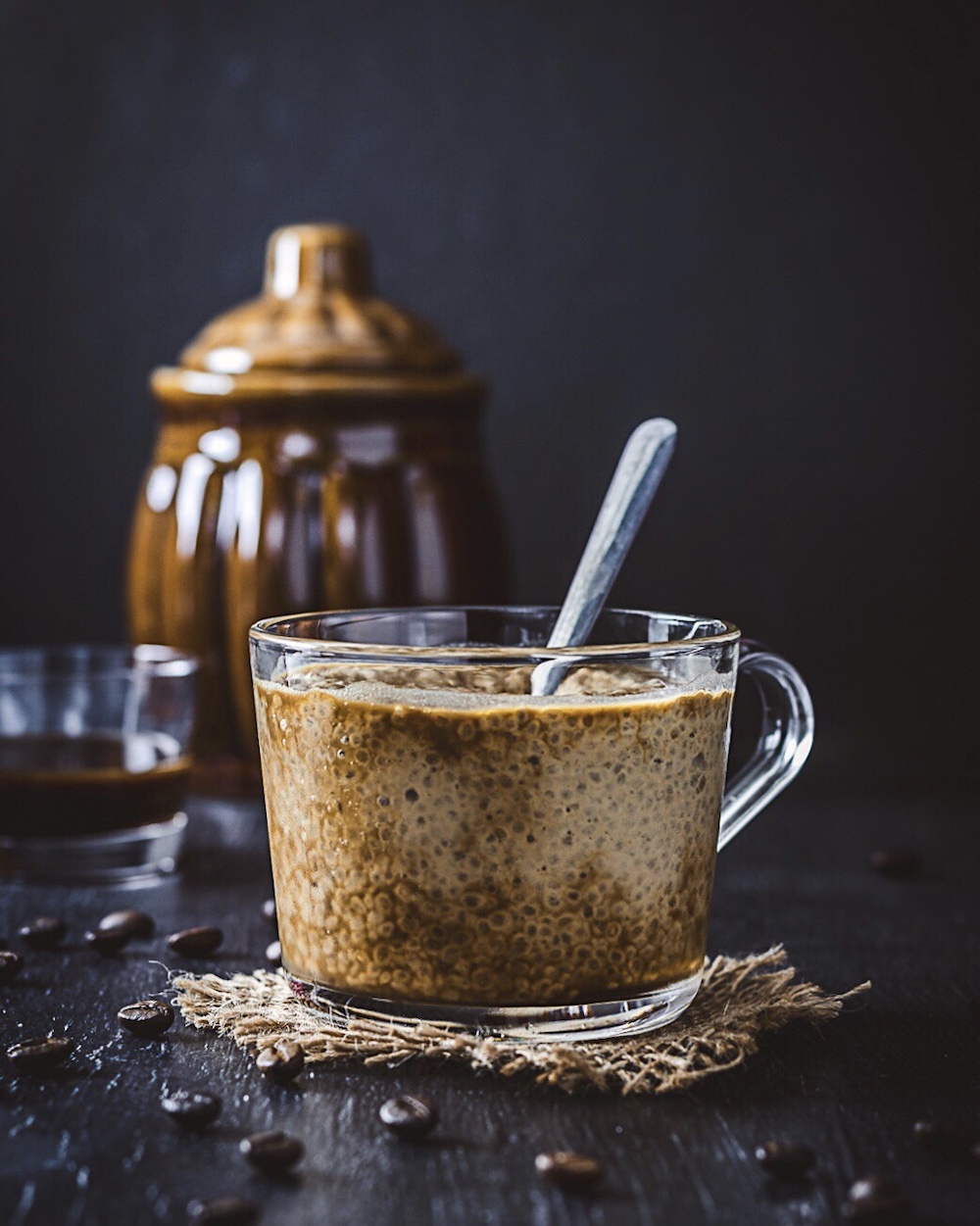 Filter Coffee and Coconut Chia Pudding