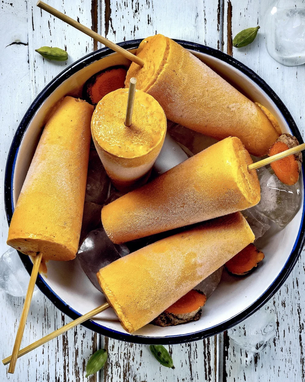 Mango and Turmeric Lassi Popsicles