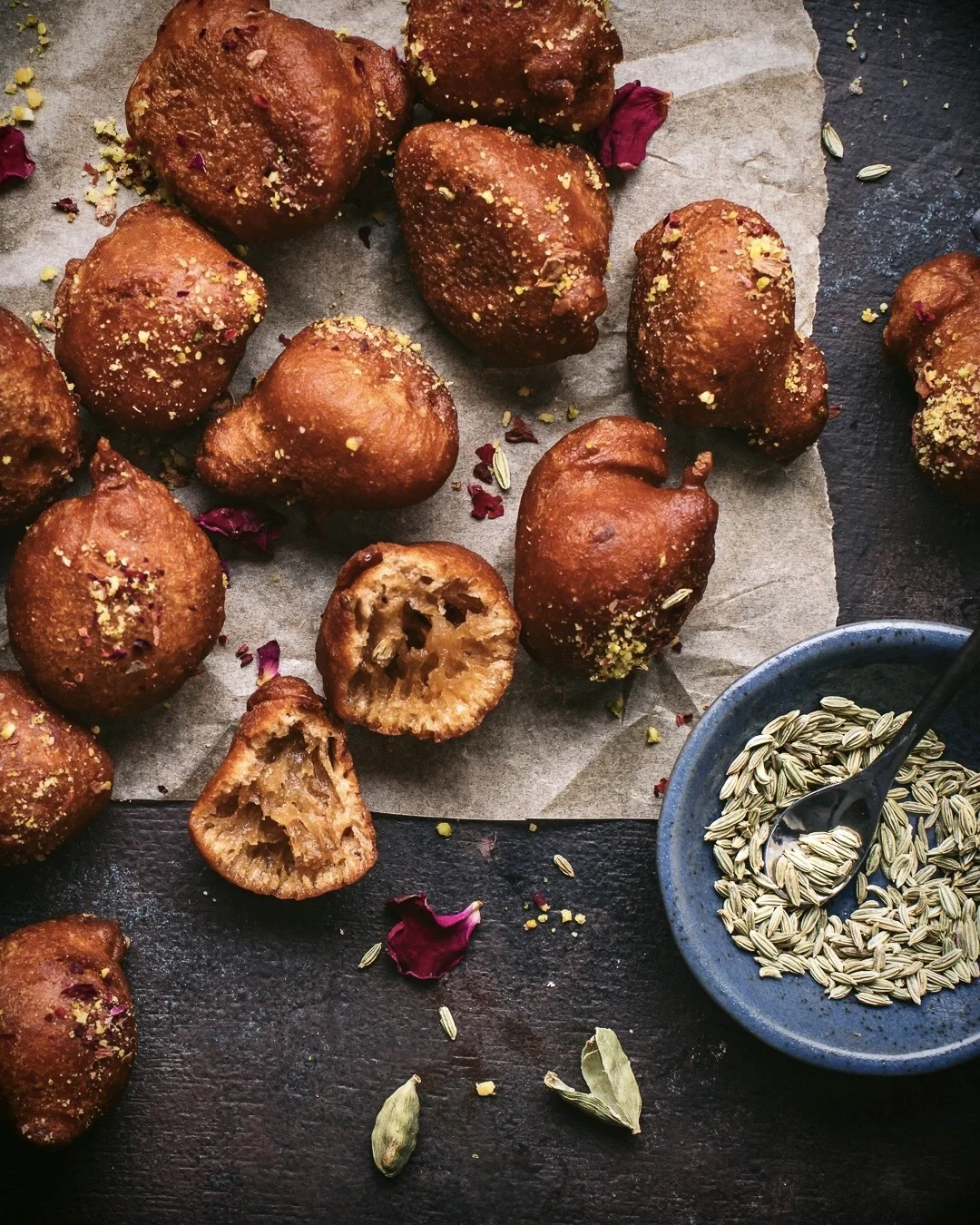 Sweet Whole Wheat Fritters (Gulgule)