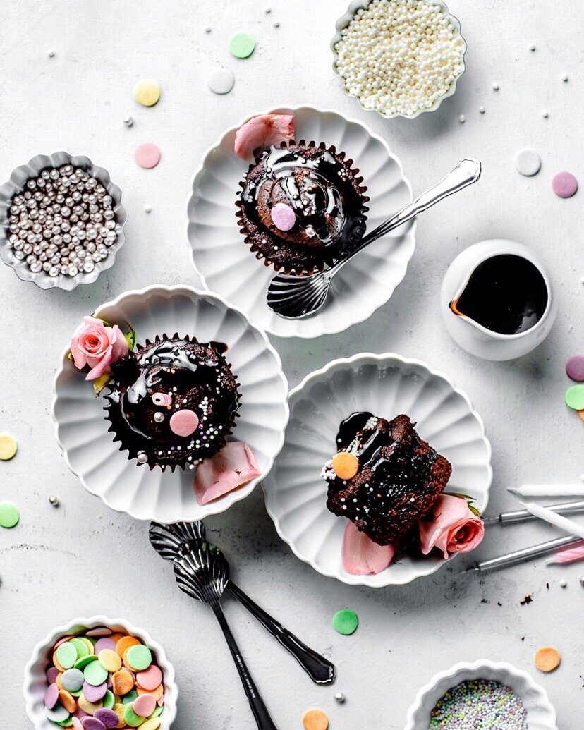 Naturally Sweetened Chocolate Cupcakes (Gluten-free)
