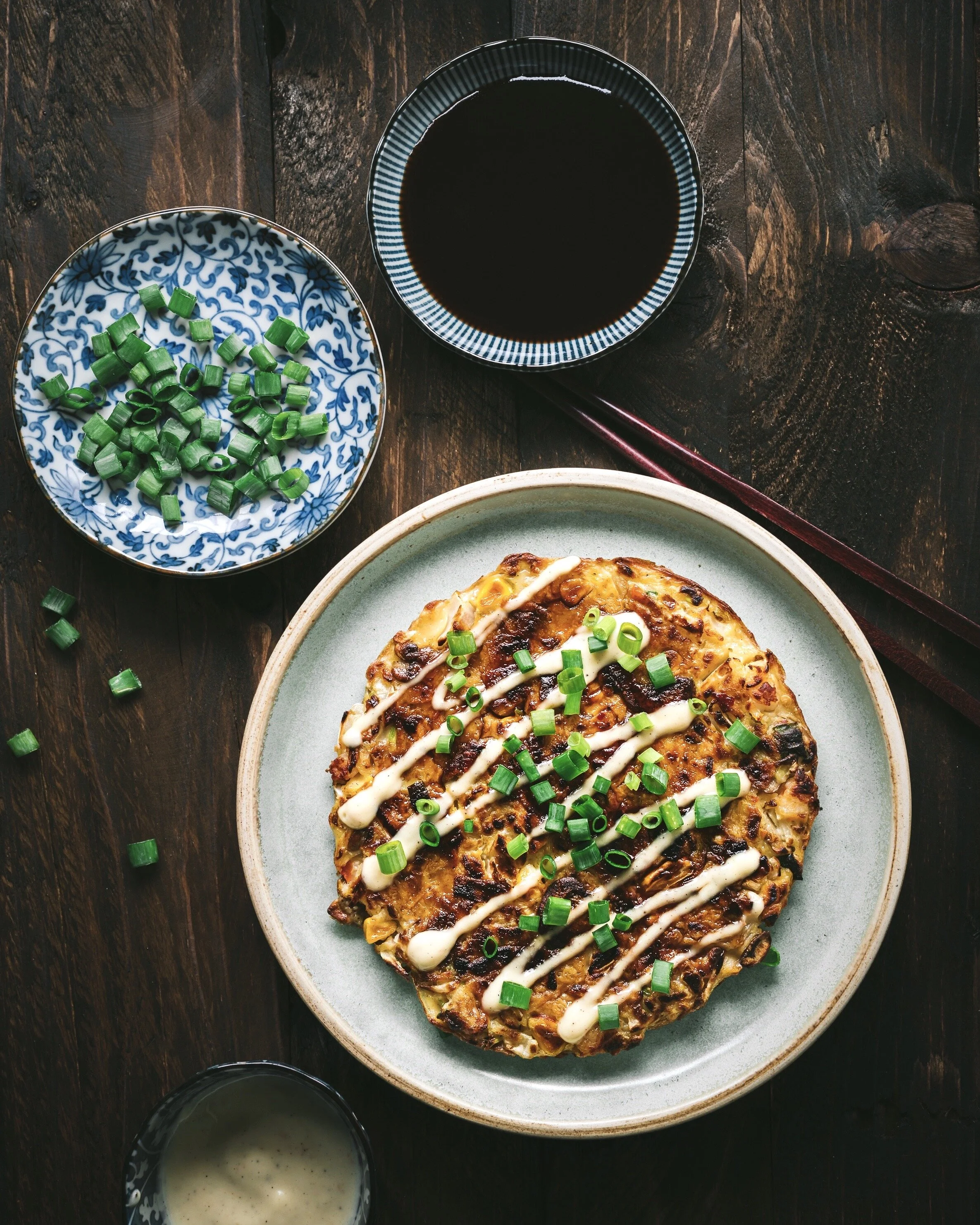Easy Okonomiyaki (Japanese Savory Pancake) 