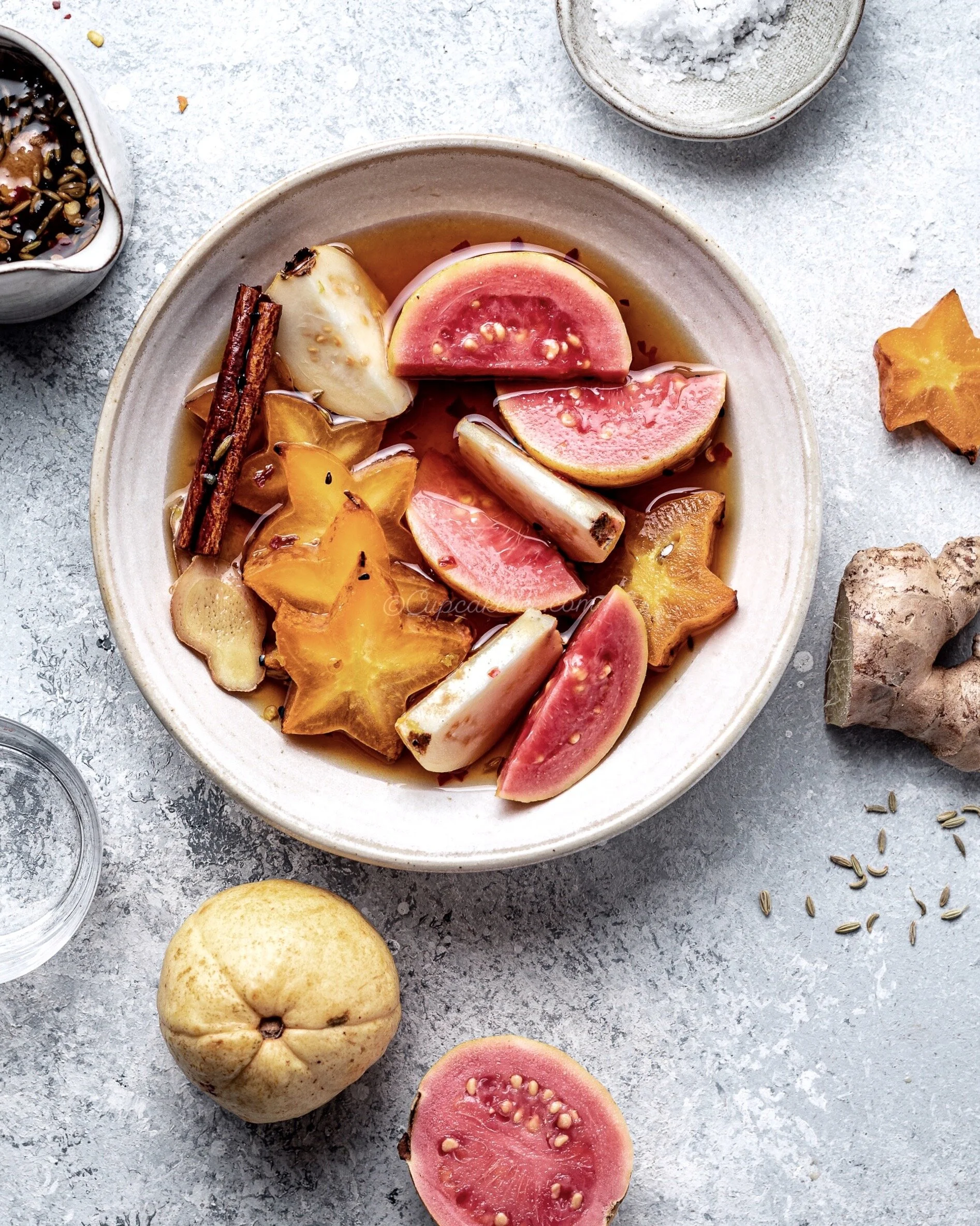 Quick Pickled Guava and Star Fruit