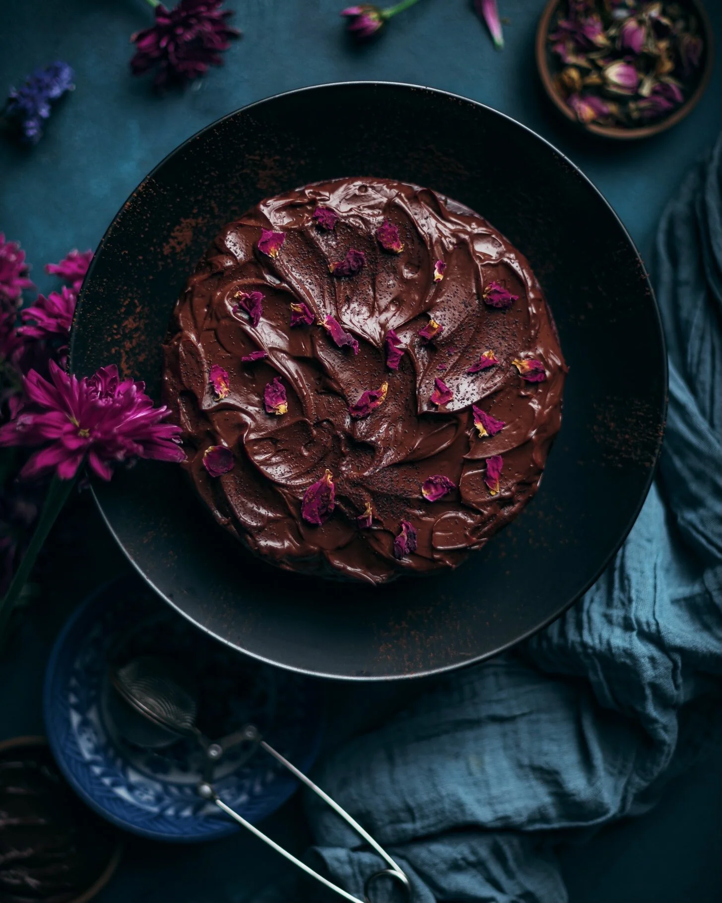 Chocolate Rosewater Cake (Gluten-free)