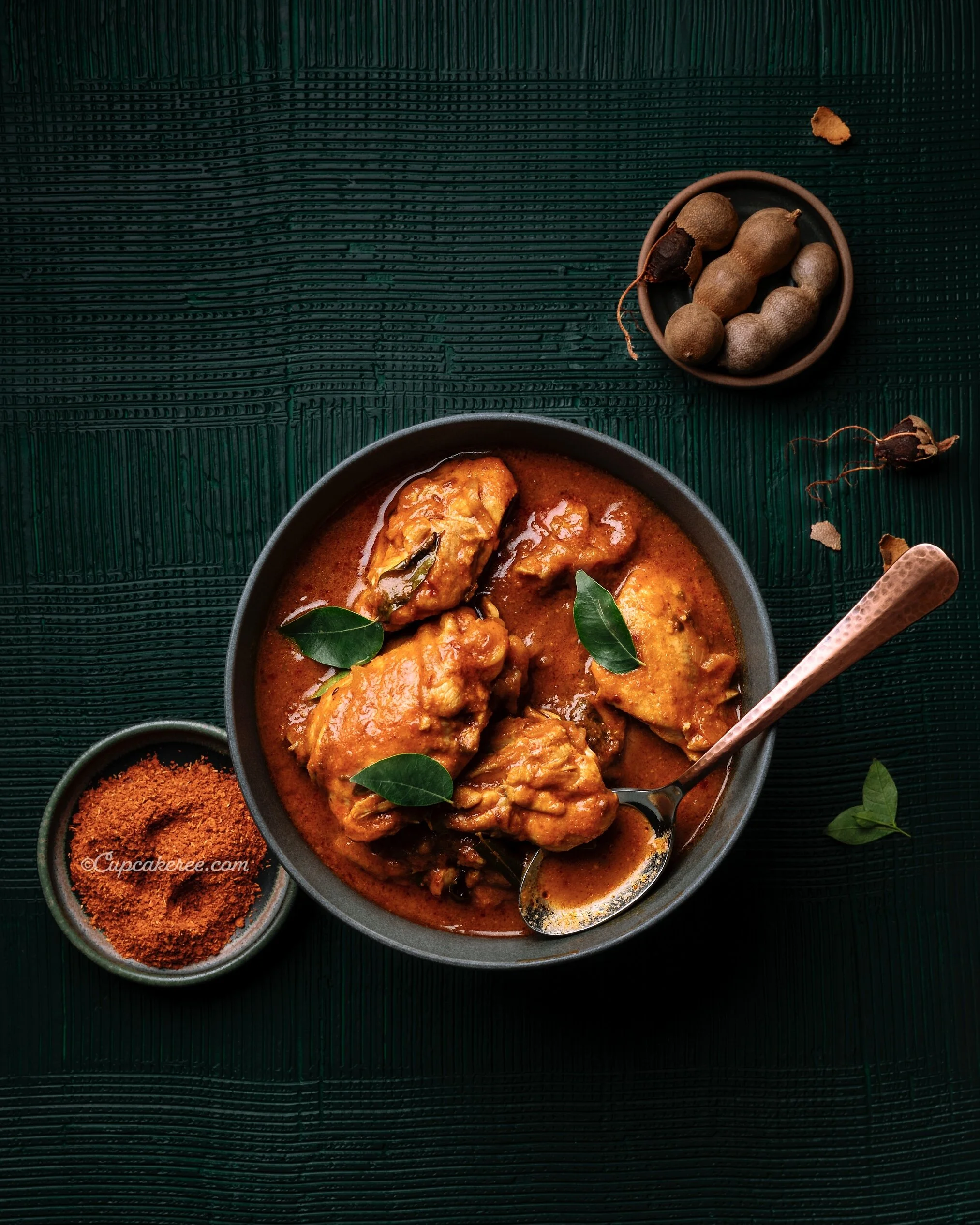 Spicy Chicken Curry with Sambar Powder and Tamarind