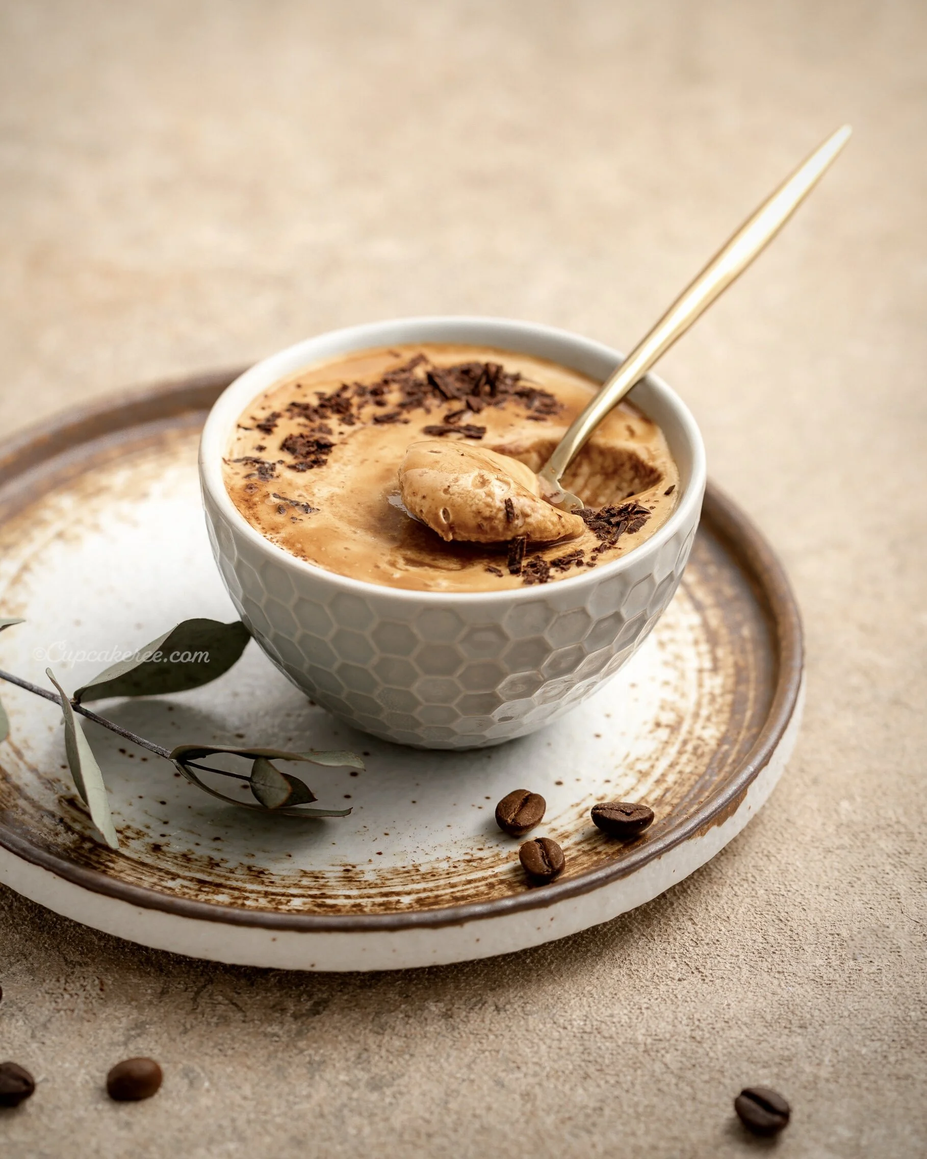Tahini Coffee Mousse (Eggless)