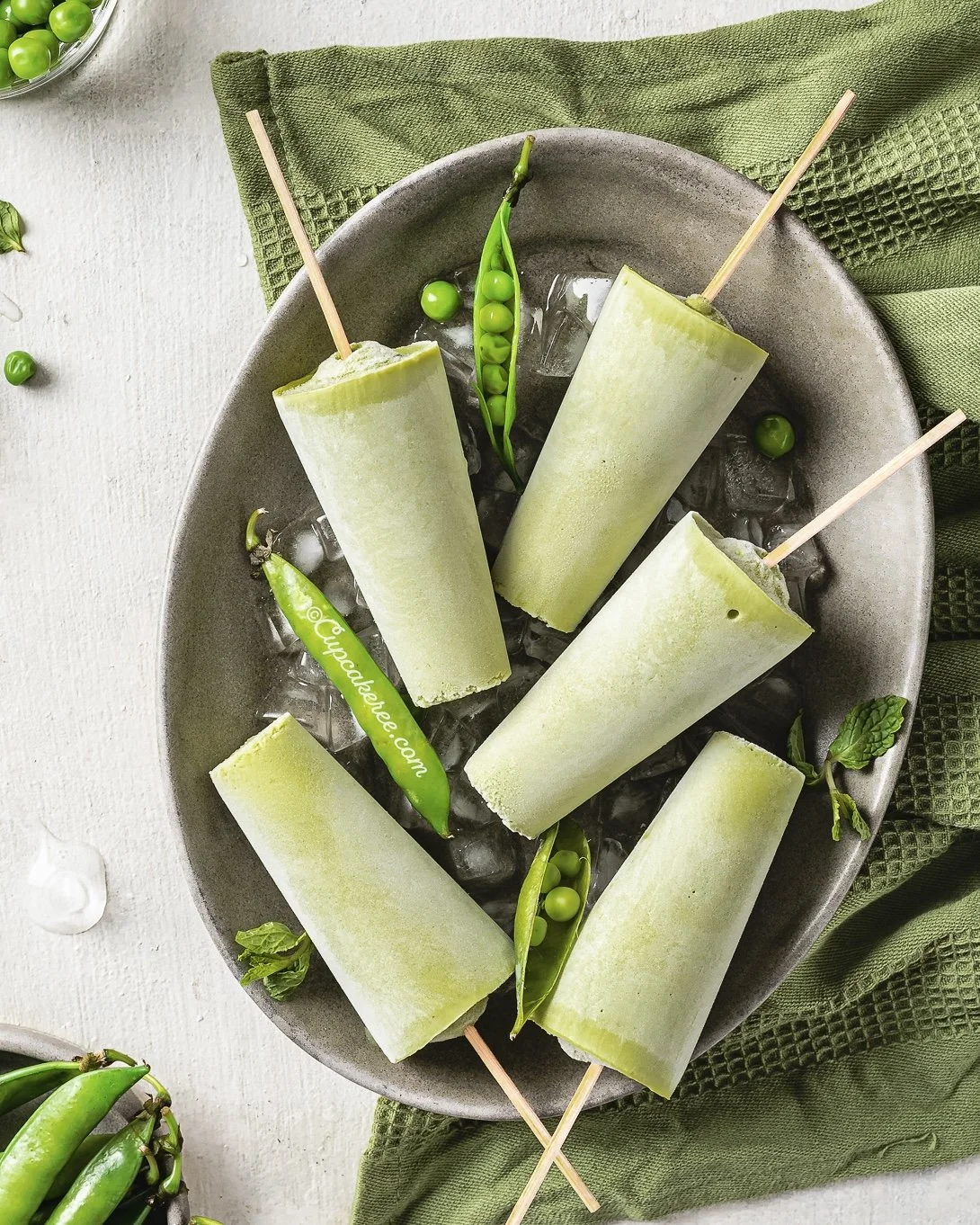 Green Pea Popsicles (Matar Ki Kulfi, Gluten-free)