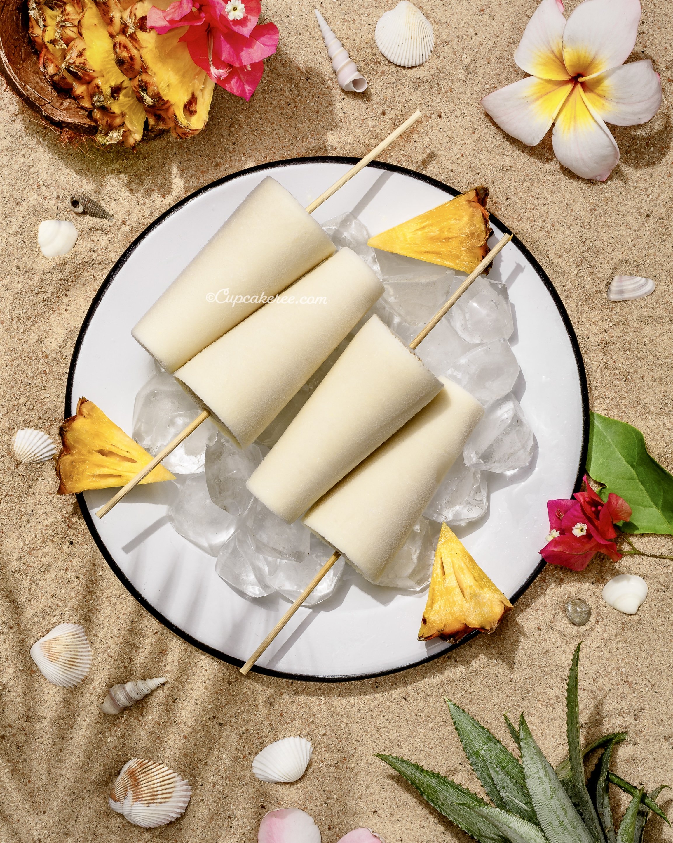 Piña Colada Popsicles (Dairy-free, Gluten-free)