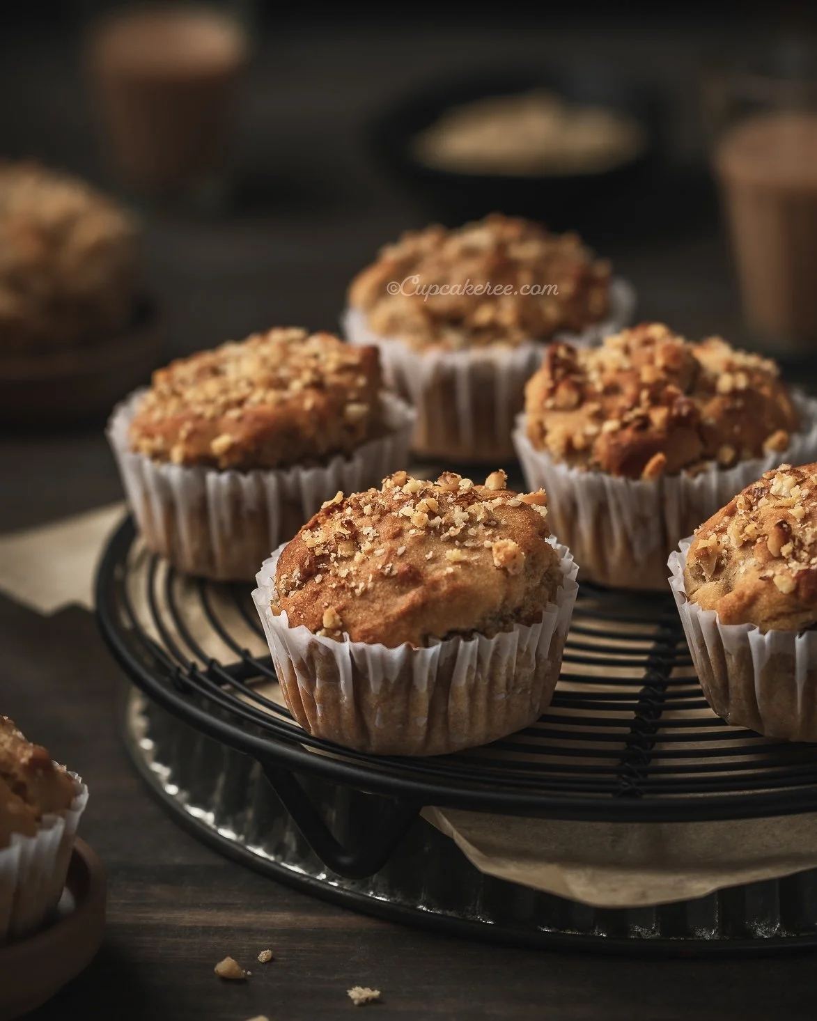 Walnut Muffins (Eggless, Refined Sugar-free)