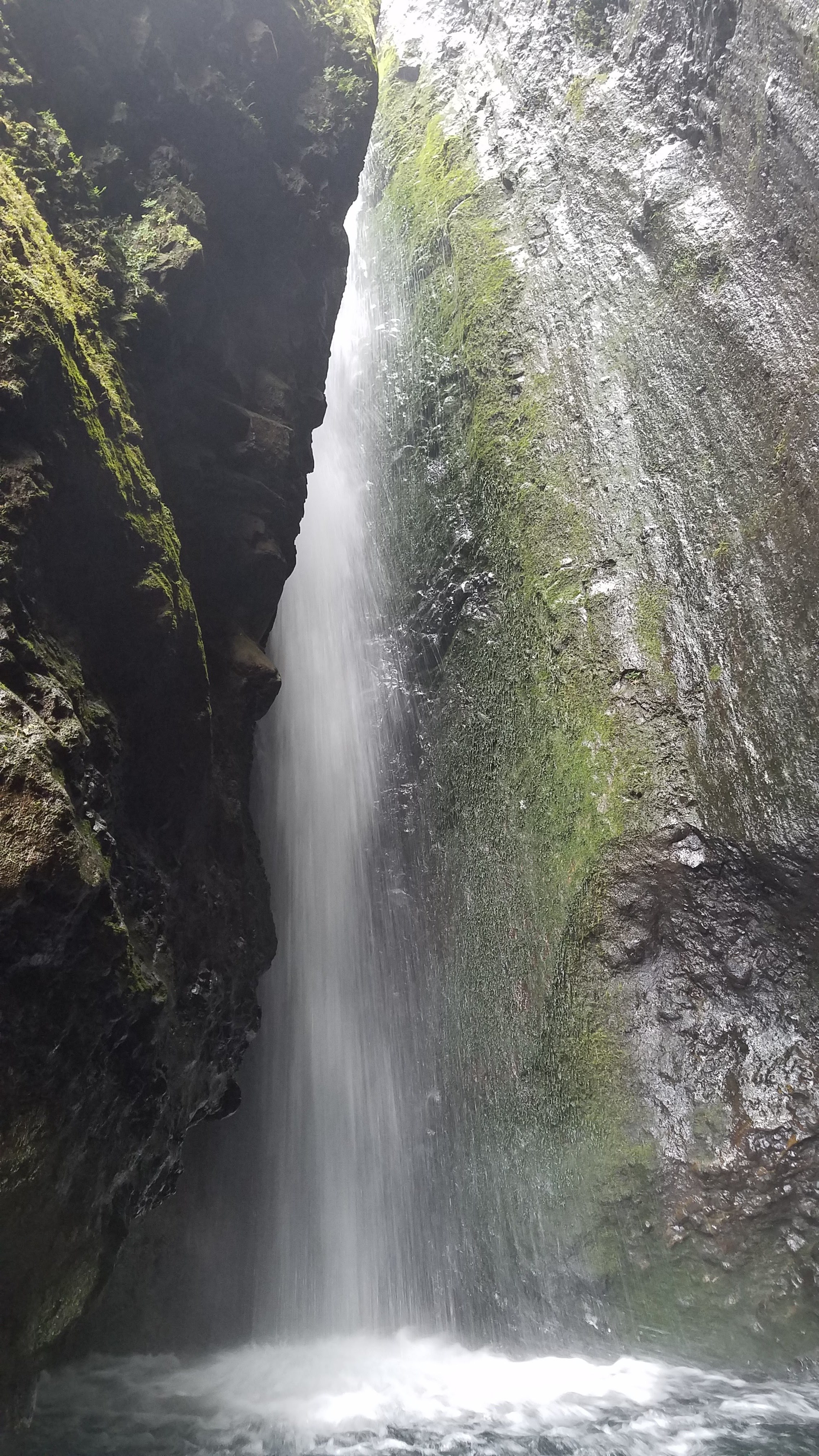 waterfall, wai, mossy rocks