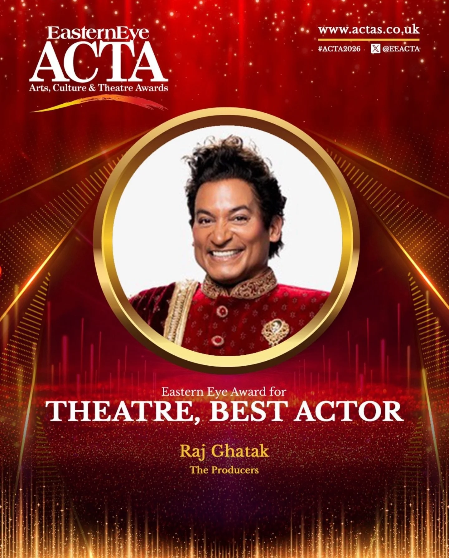 @easterneyenews held the ACTA (Arts, Culture and Theatre) Awards and they named me Best Theatre Actor for playing Carmen Ghia in @theproducerslondon I&rsquo;m so happy! 

To say playing this role is something I never expected is an understatement, be