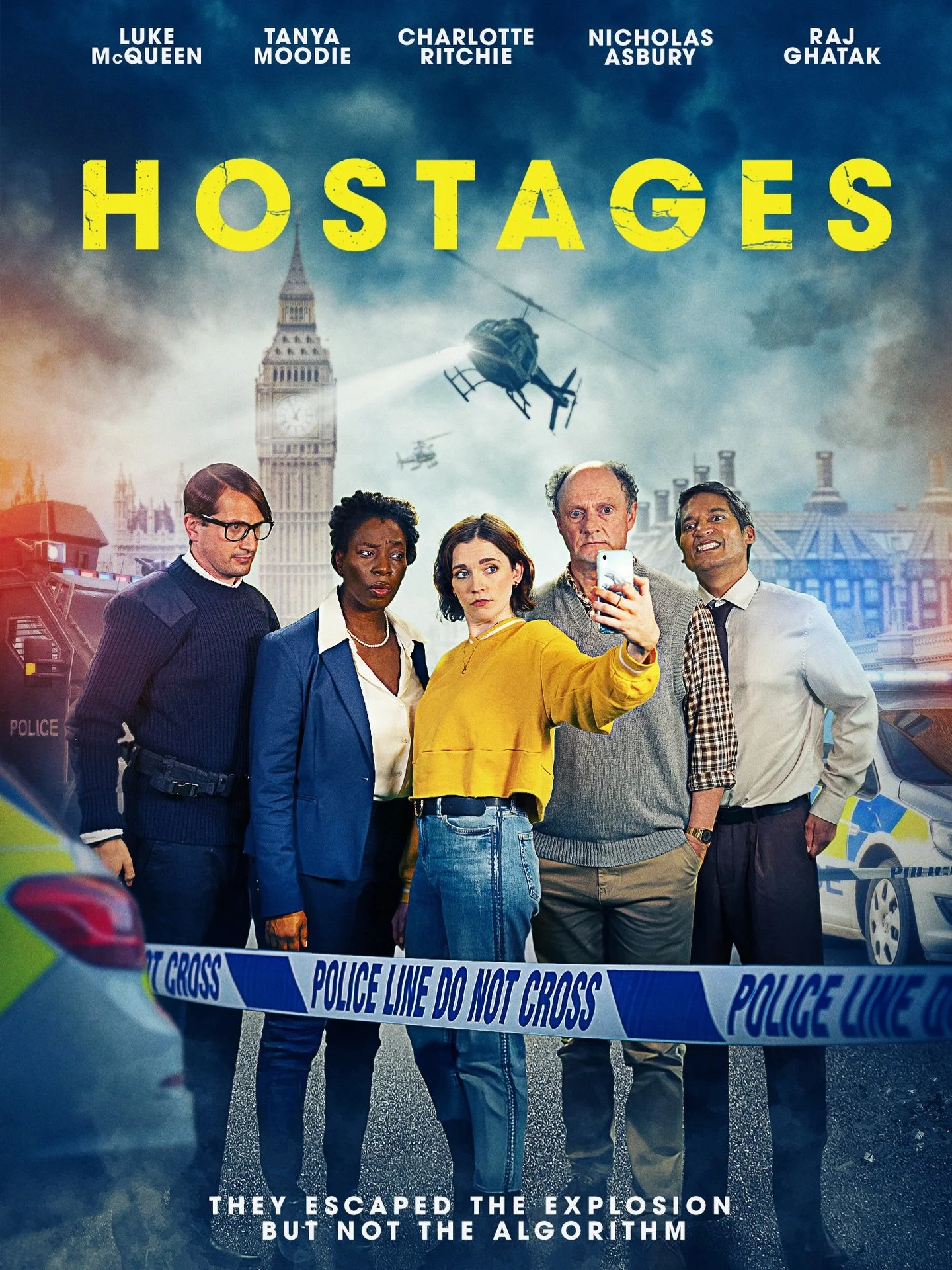 New poster for @hostagesfilmuk with #charlotteritchie @tanyagracemoodie @nickasbury01 @mrlukemcqueen A film by @itsjimowen @signatureentertainmentuk I play Himmat.

It&rsquo;ll be on @primevideouk Sky Store and iTunes from 22nd December to rent or bu