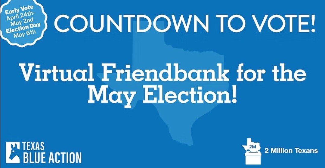 GOTV

Join your fellow 2 Million Texans members and let's GOTV our family and friends using REACH! The election is upon us so now's the time to go to the polls!

Texas Blue Action Democrats is building the largest GOTV program in history by letting a
