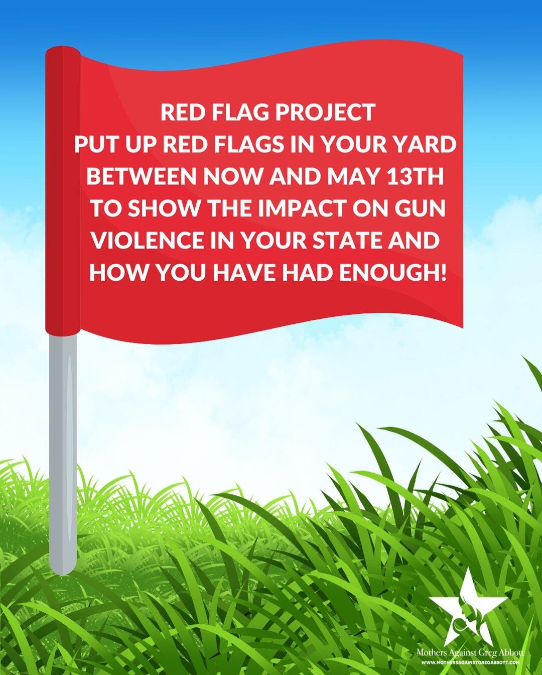 🚩🚩🚩🚩🚩🚩

/via @momsagabbott 

🚩🚩ANNOUNCING OUR RED FLAG PROJECT 🚩🚩

Mothers Against Greg Abbott/Mothers for Democracy Red Flag Project

Politicians across Texas and the US are not keeping us safe from Gun Violence. In fact their answer to gu