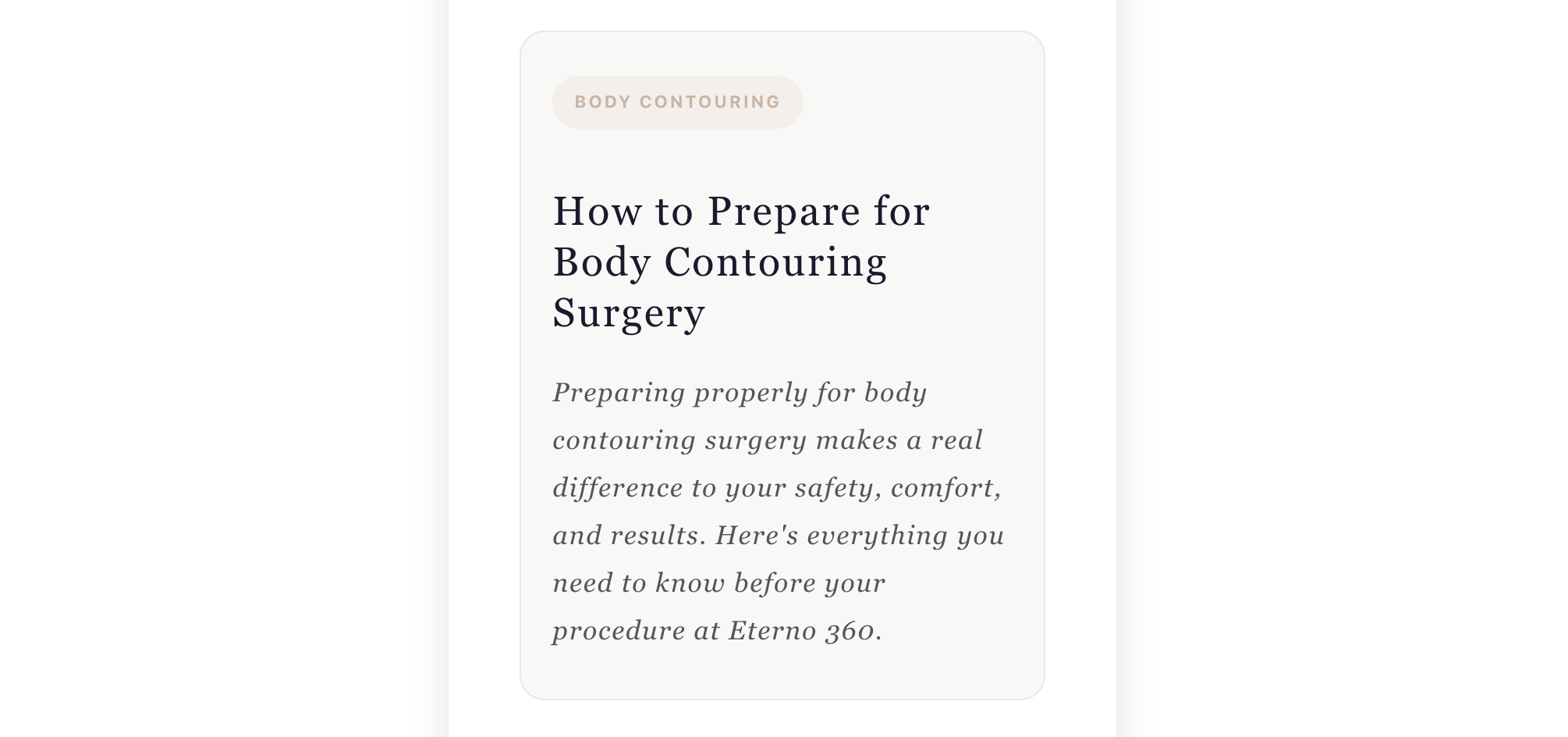 How to Prepare for Body Contouring Surgery