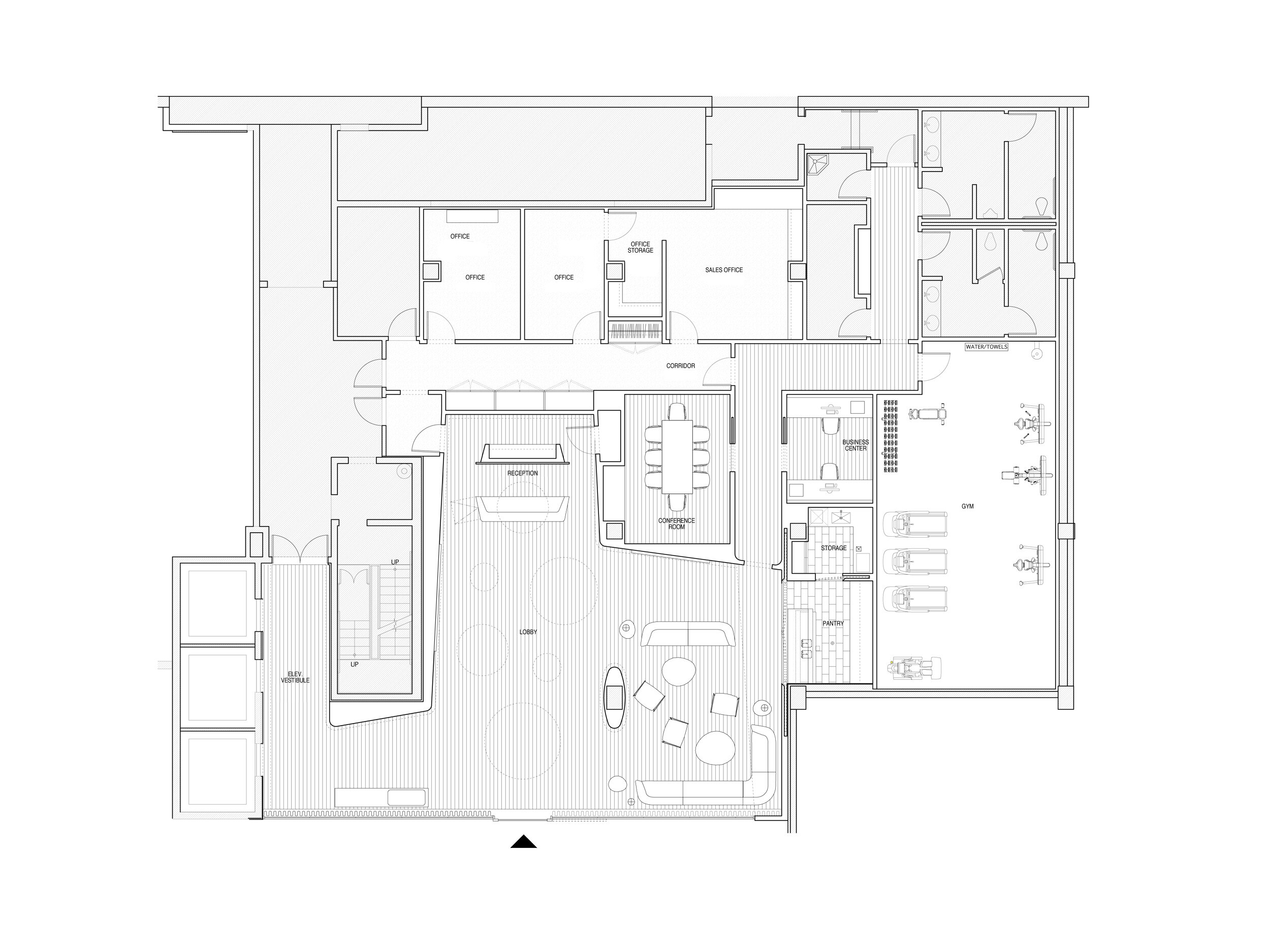 Partial ground floor plan.