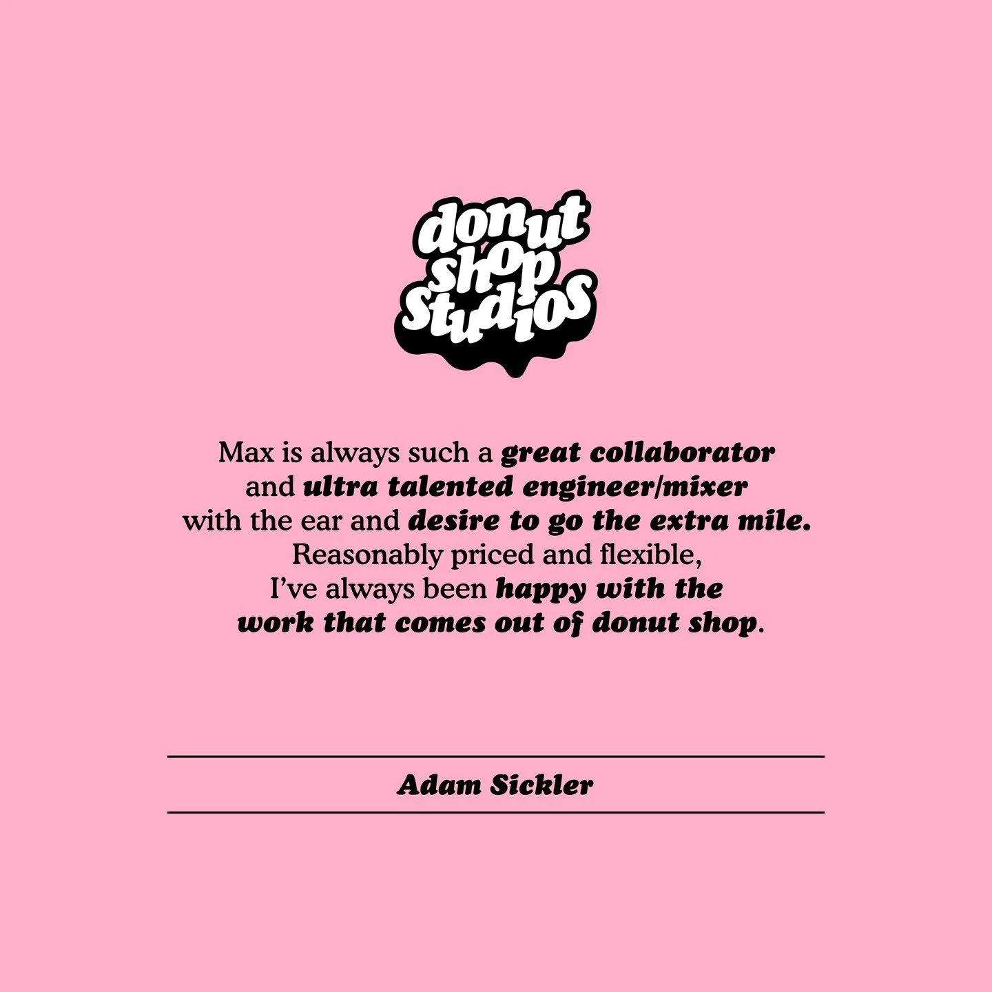 Another 5 STAR REVIEW! Huge thanks to Adam for the kind words! We’re so glad you’re happy with the work coming out of Donut Shop Studios.
Every session here is about collaboration, creativity, and making sure artists leave with music the