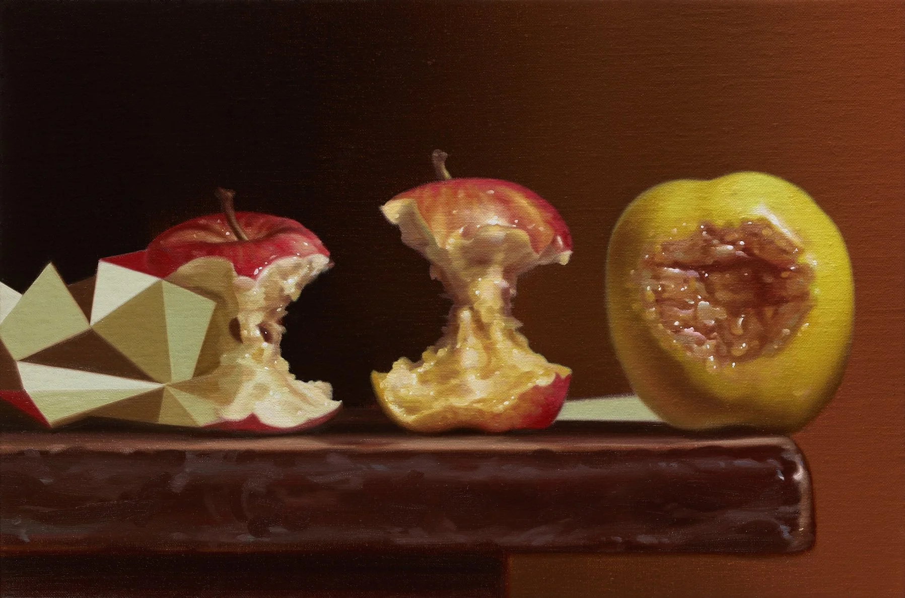  DigiApple, 2026  Oil on canvas, 35 × 40 cm  