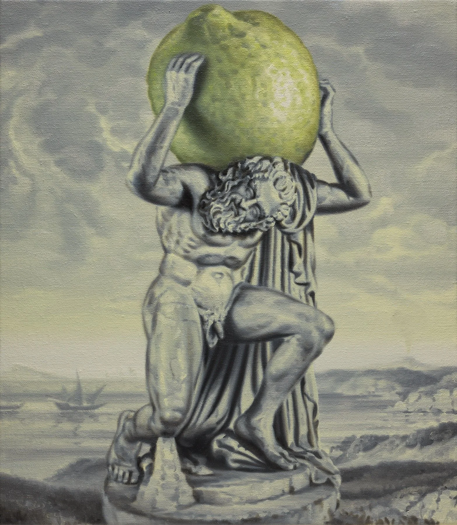  Atlas, 2025  Oil on canvas 35 × 40 cm 