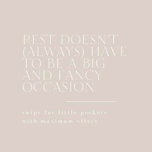➡️ If you&rsquo;re a bit of an all or nothing kind of mama, sometimes it can feel like &lsquo;what&rsquo;s the point in even attempting the thing?

🫠 We tell ourselves there&rsquo;s no &lsquo;time&rsquo; for rest but then feel frustrated that we&rsq