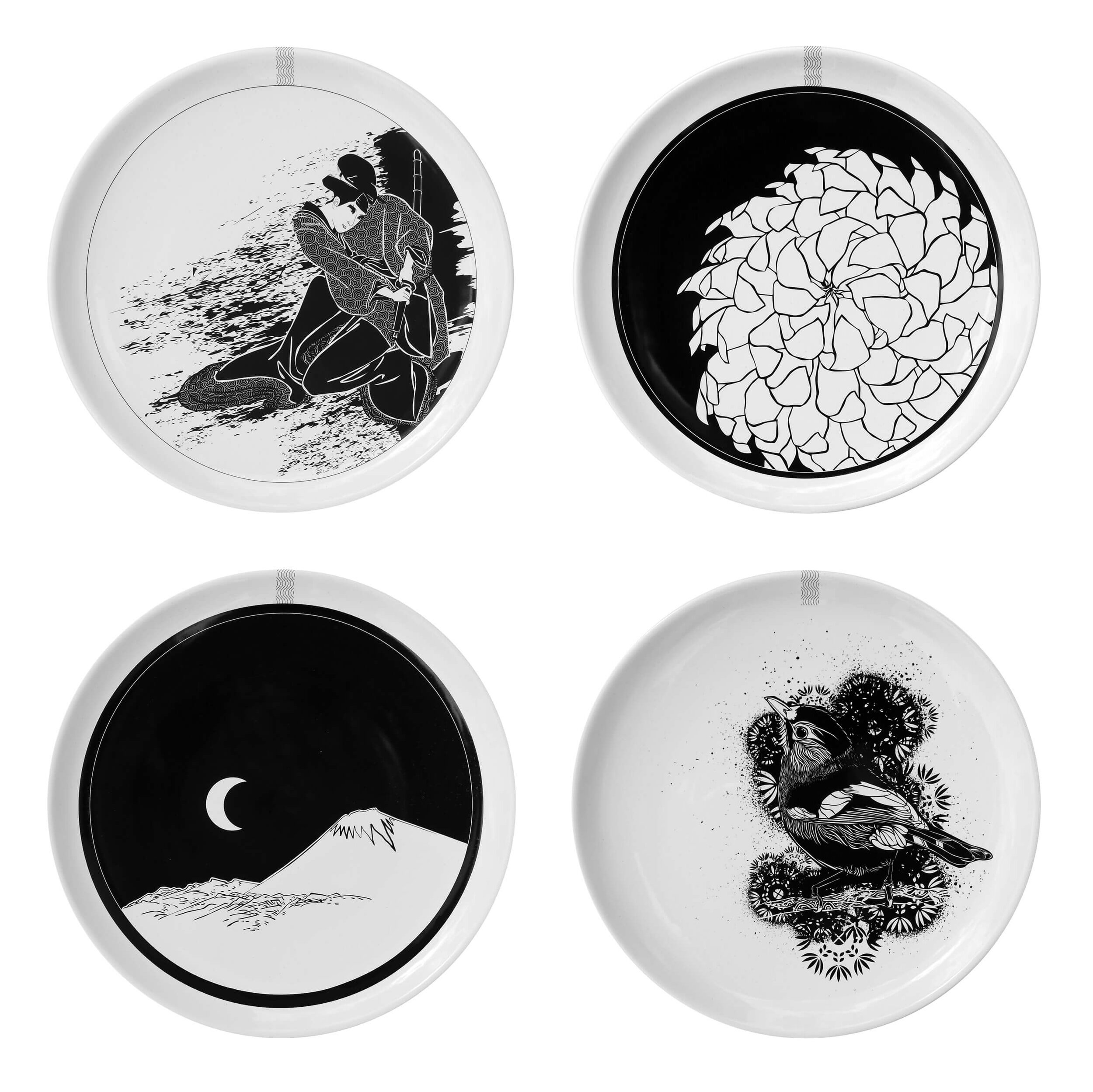 4 Stew plates by Faiencerie Georges