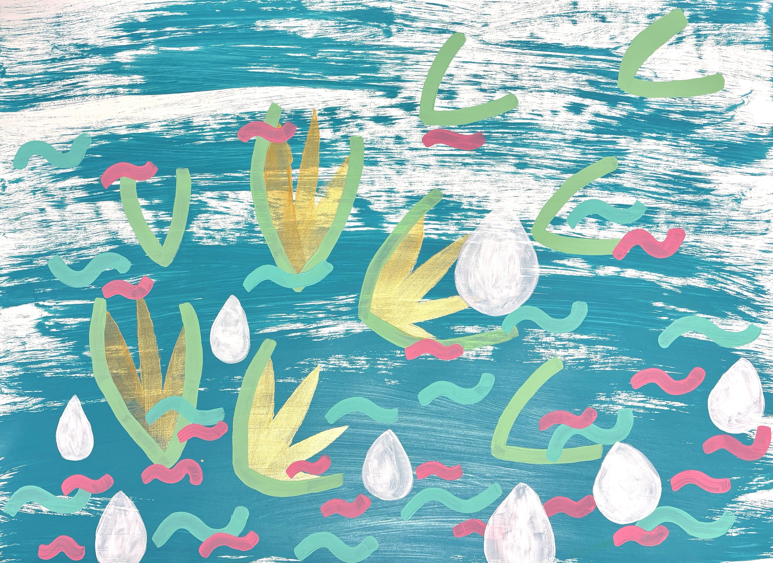 Coral Reef, 20 x 30 in on paper