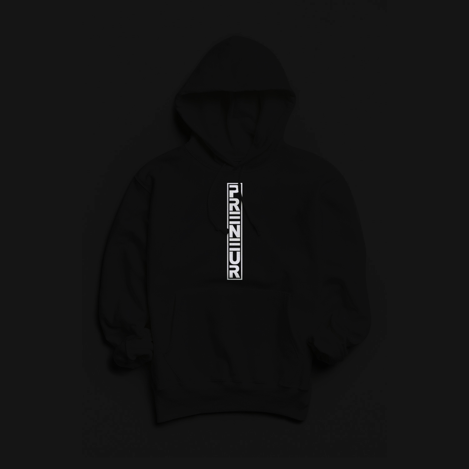 Vertical OG Hoodie - Black/White