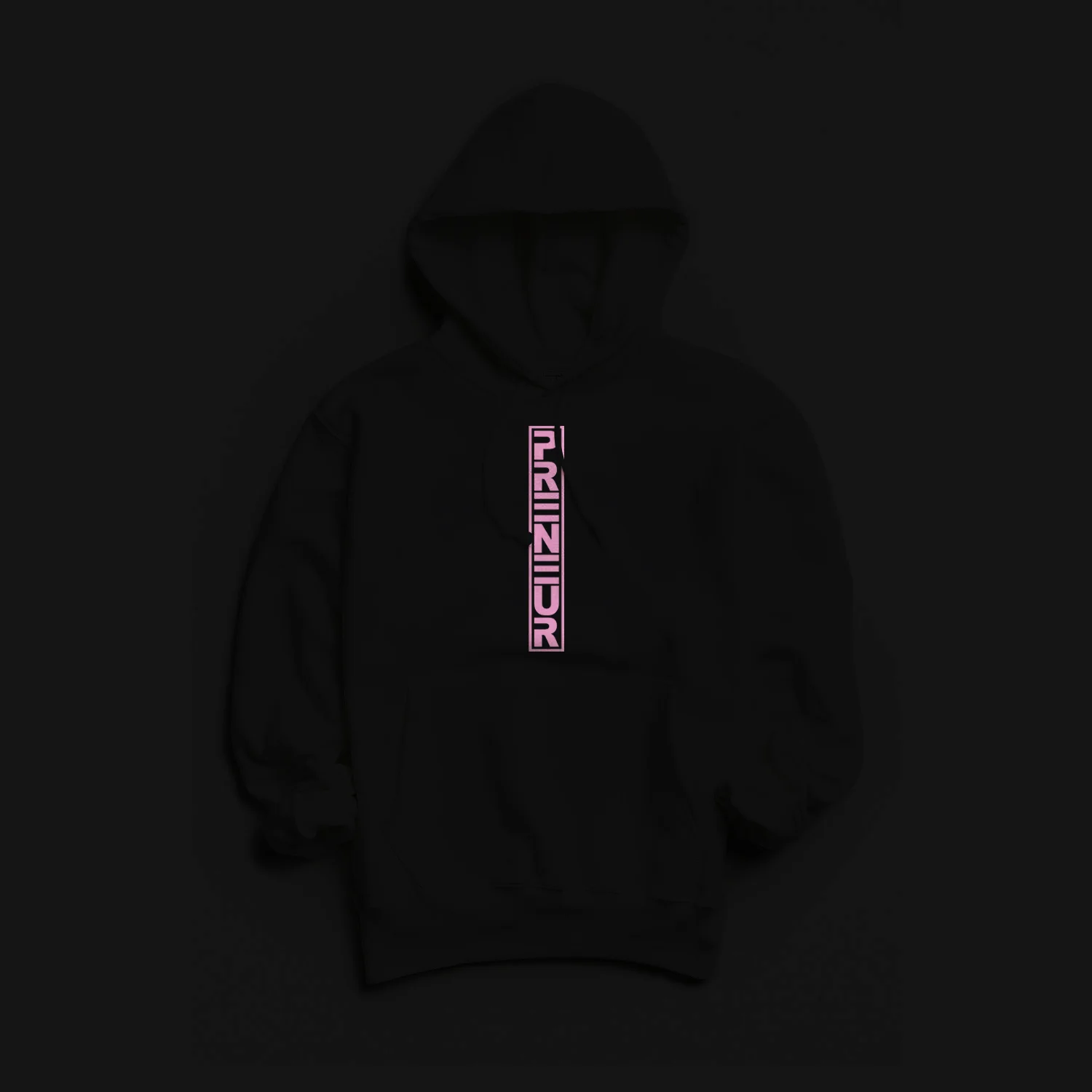 Vertical OG Hoodie - Black/Pink