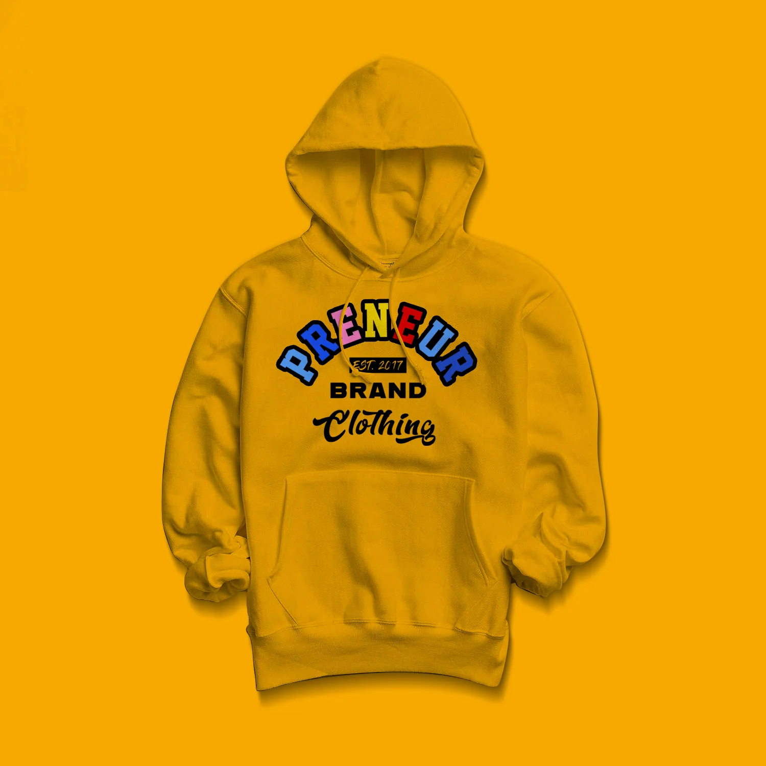 Multi-Color Preneur Hoodie - Gold