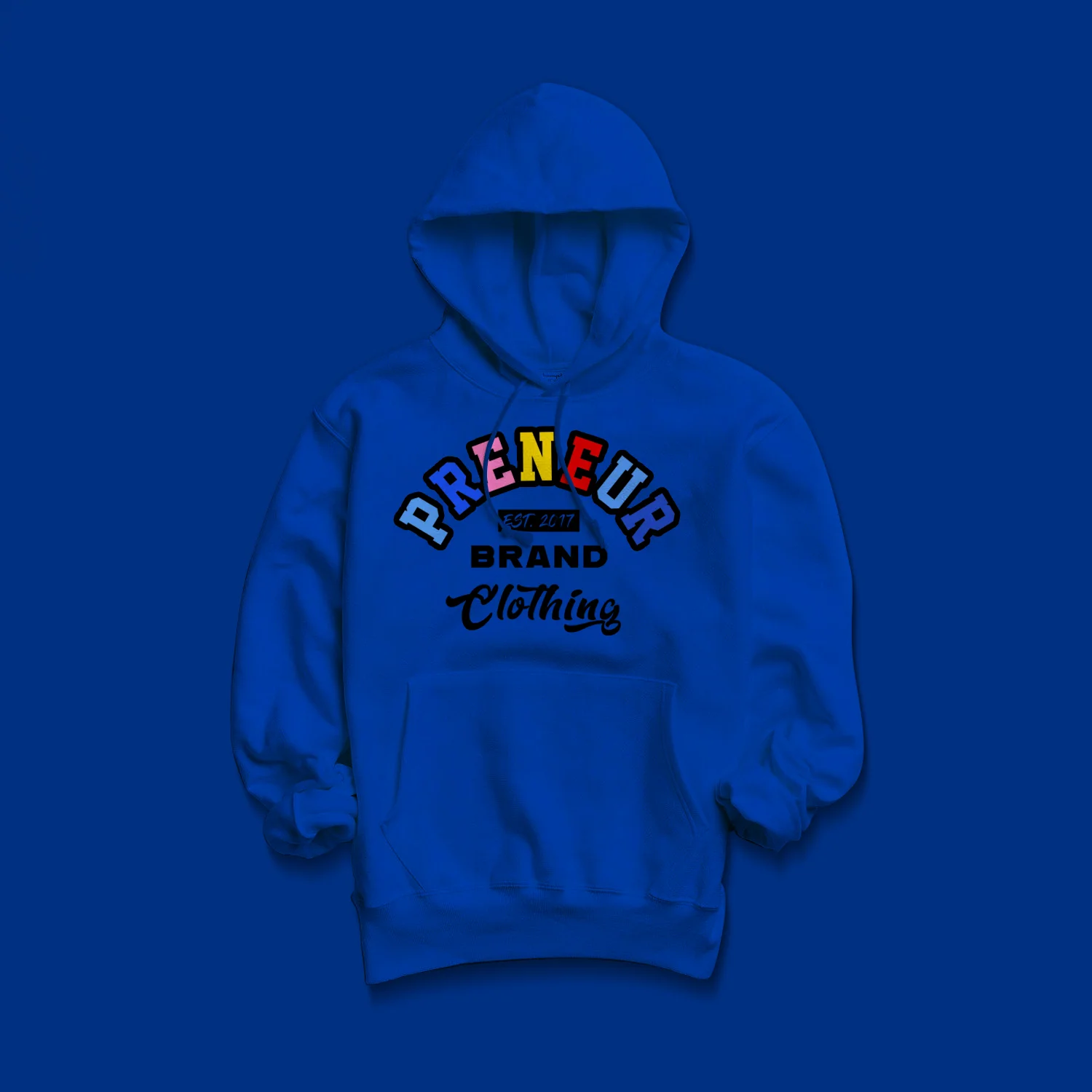 Multi-Color Preneur Hoodie - Blue