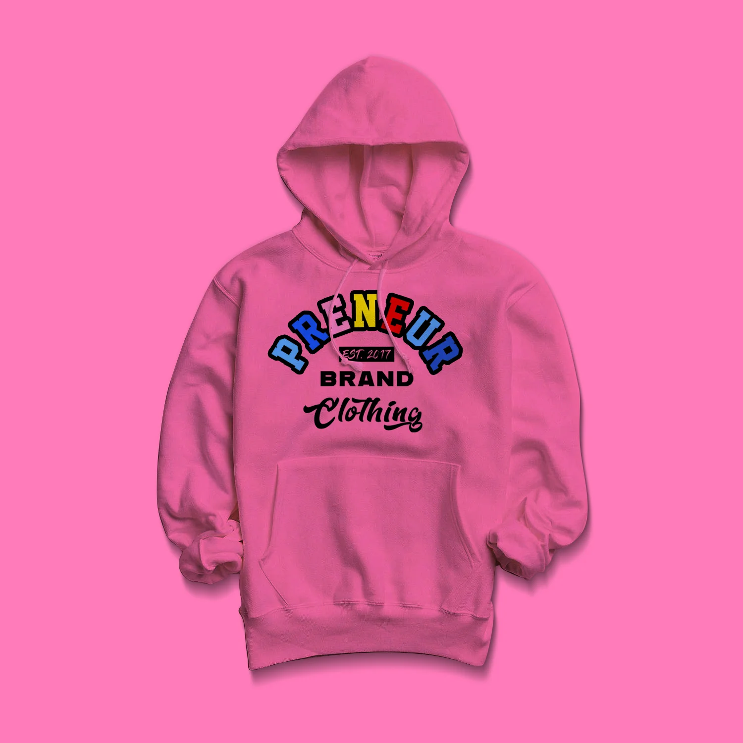 Multi-Color Hoodie - Bubble Gum