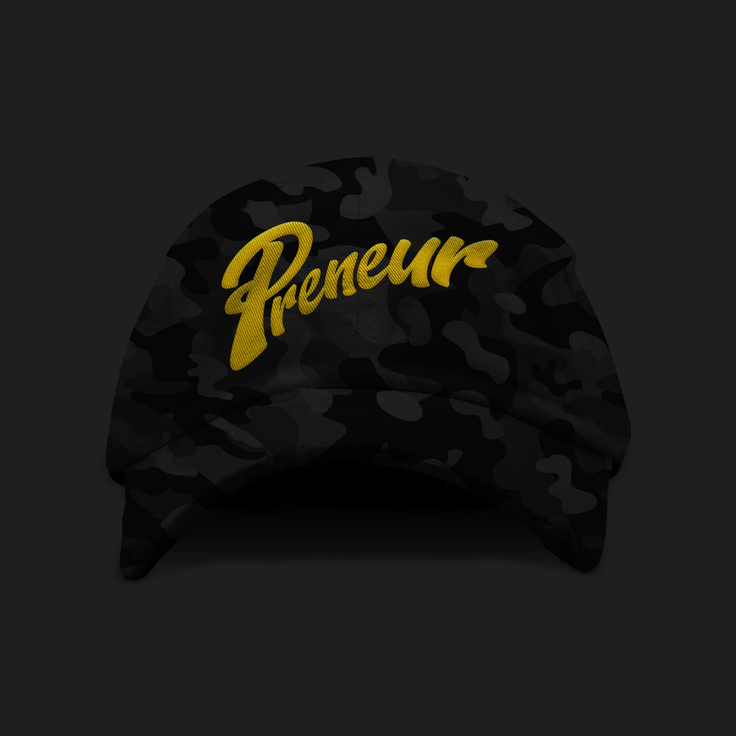 Premium Cursive Preneur - Black Camo