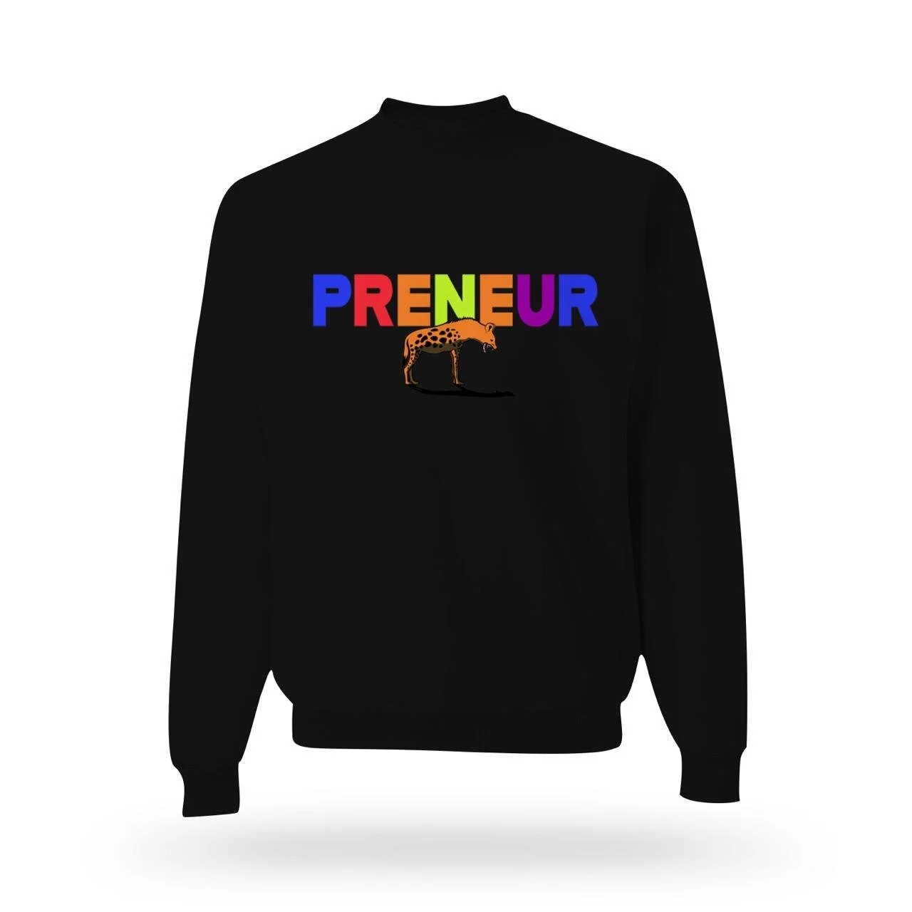 The Hyena Blk/multi Crewneck stitched