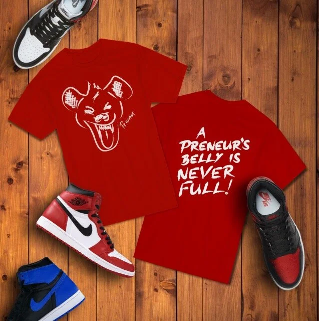 Hyena Quote Tee- Red 