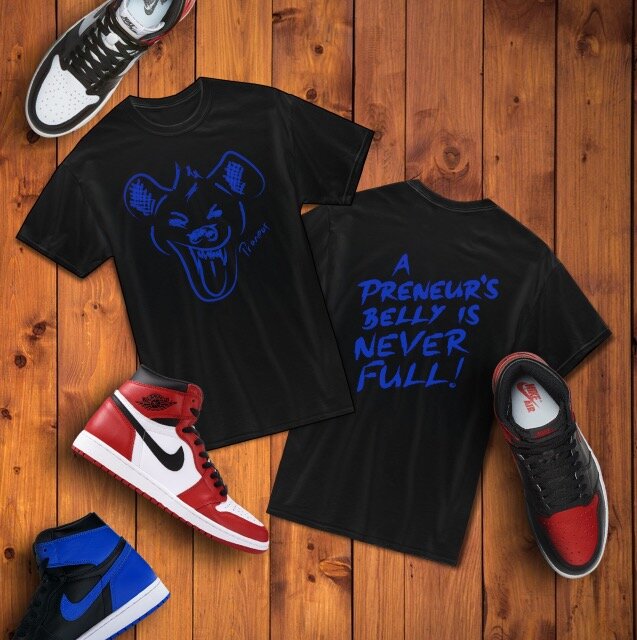 Hyena Quote- Black/Blue
