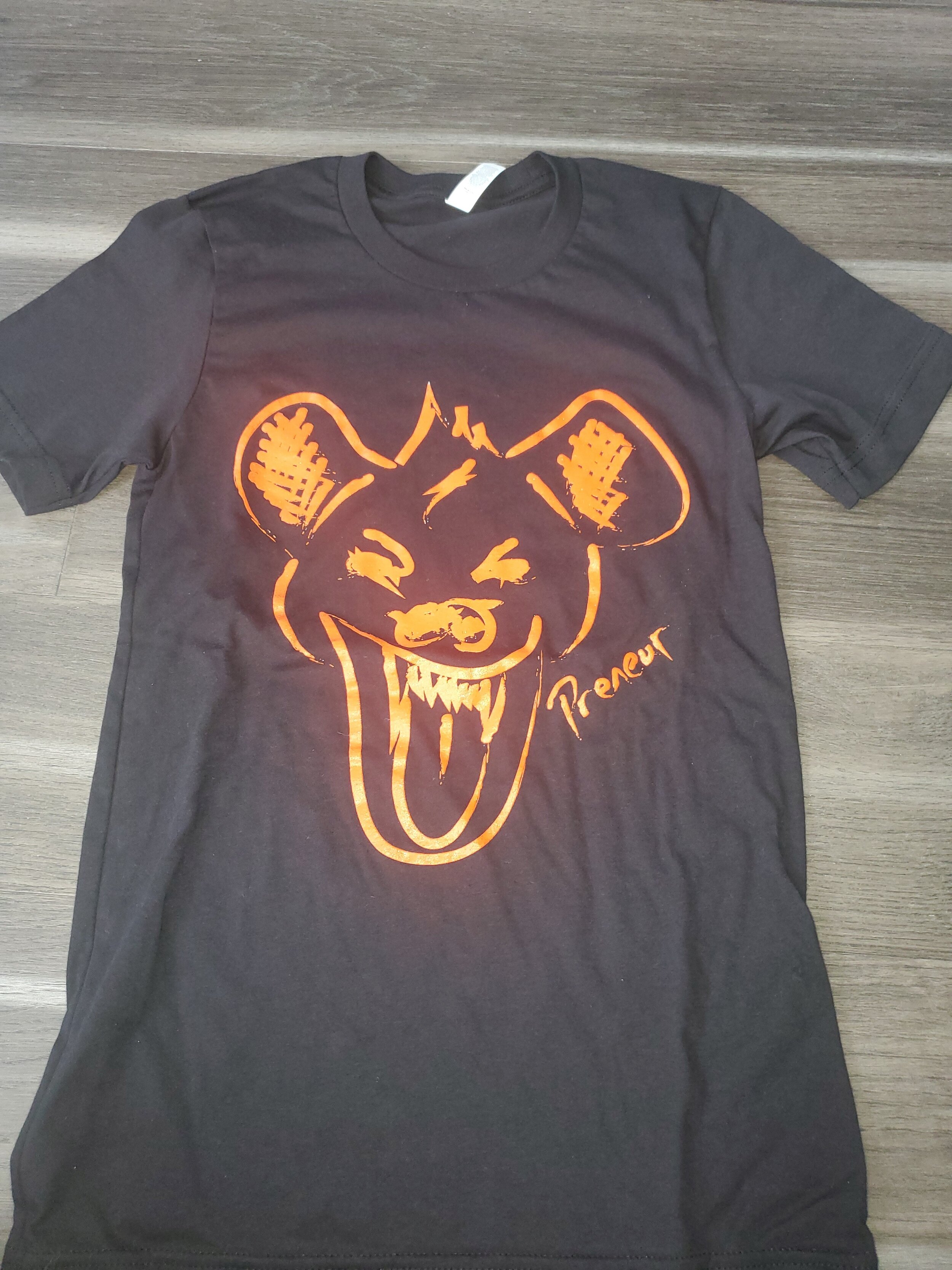 Hyena Quote- Blk/Orange 