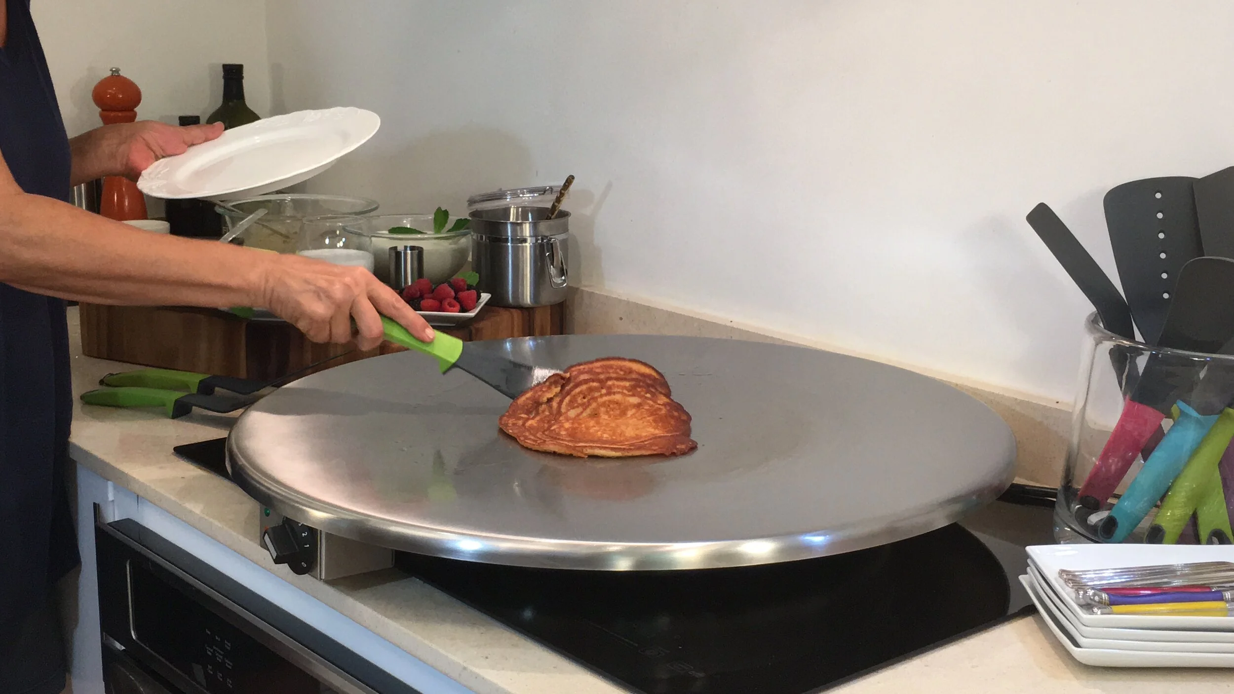 Teppan Crepe-cakes with Lemon-Ricotta Filling