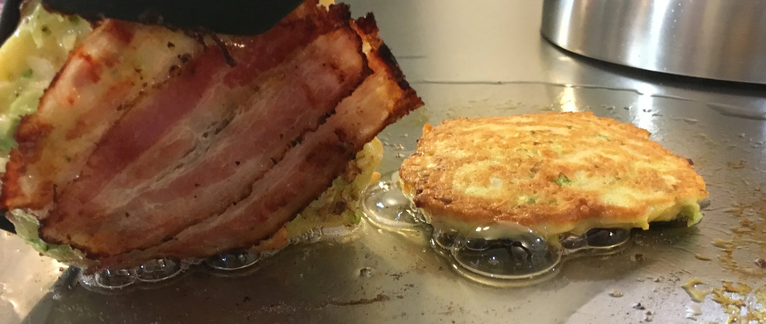 Okonomiyaki on the Teppanyaki