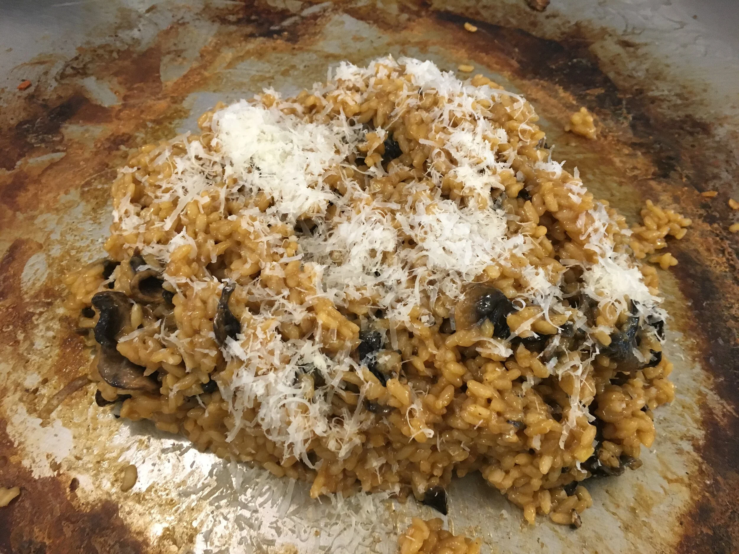 Mushroom Risotto on a Teppanyaki!