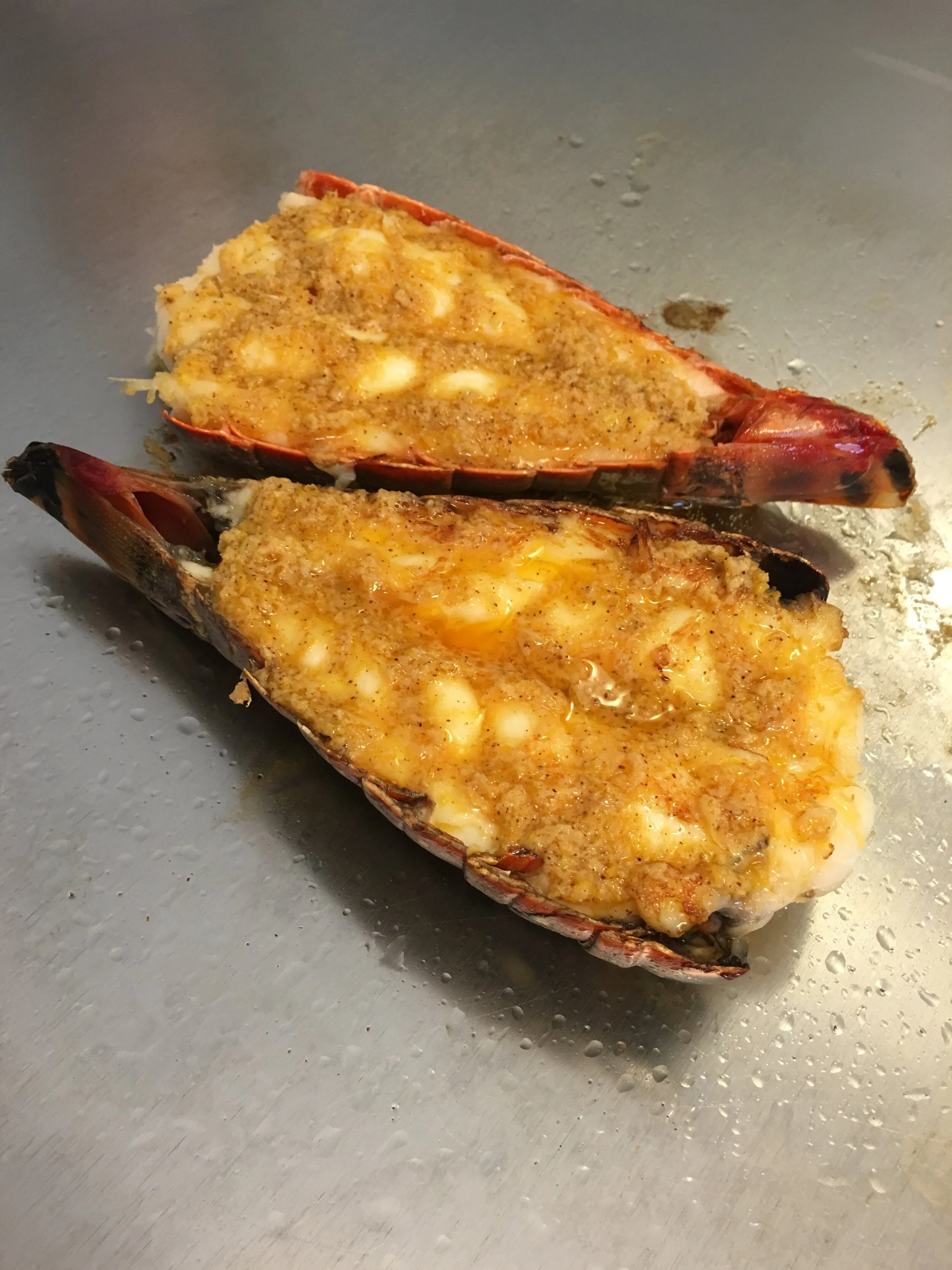 Teppan-grilled Orange Ginger Lobster Tails