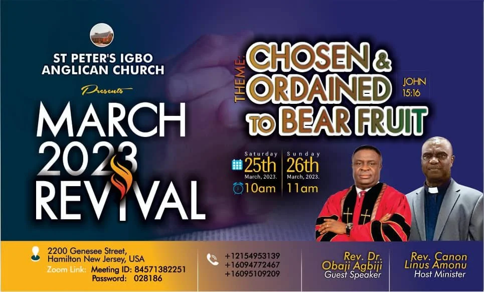 1st Quarter Revival (2023): Rev. Dr. Obaji Agbiji