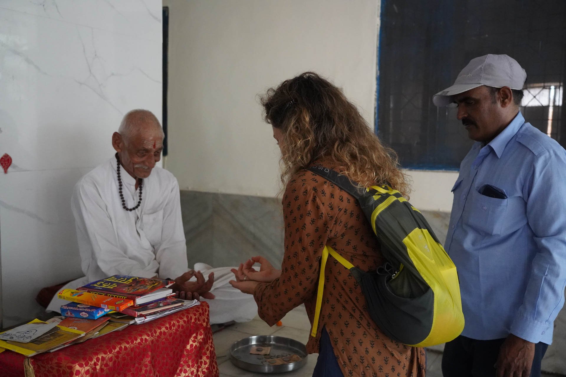  At the Neem Karoli Baba temple 