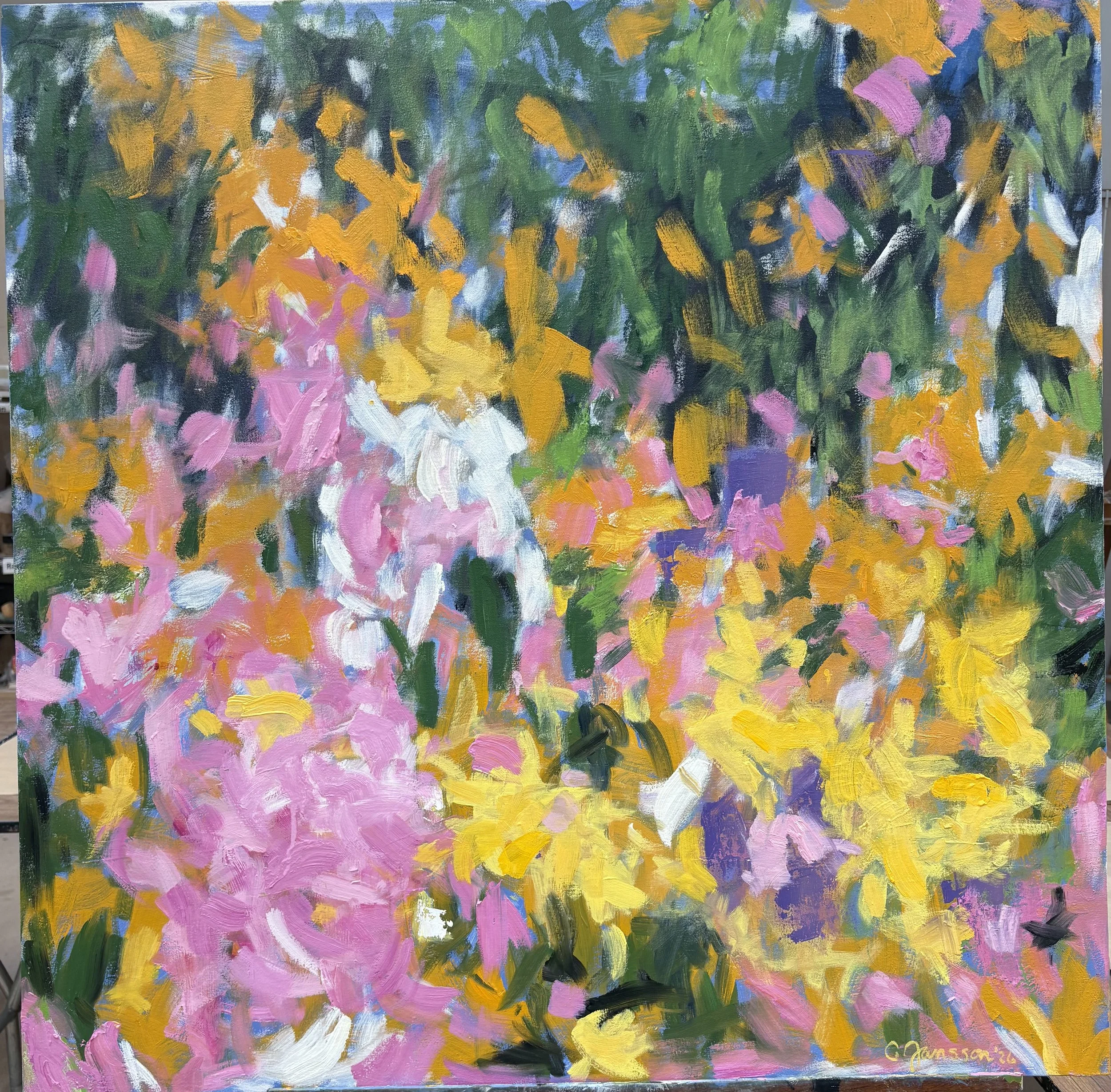   XV. Spring Fling  (oil on canvas, 36”x36”) 