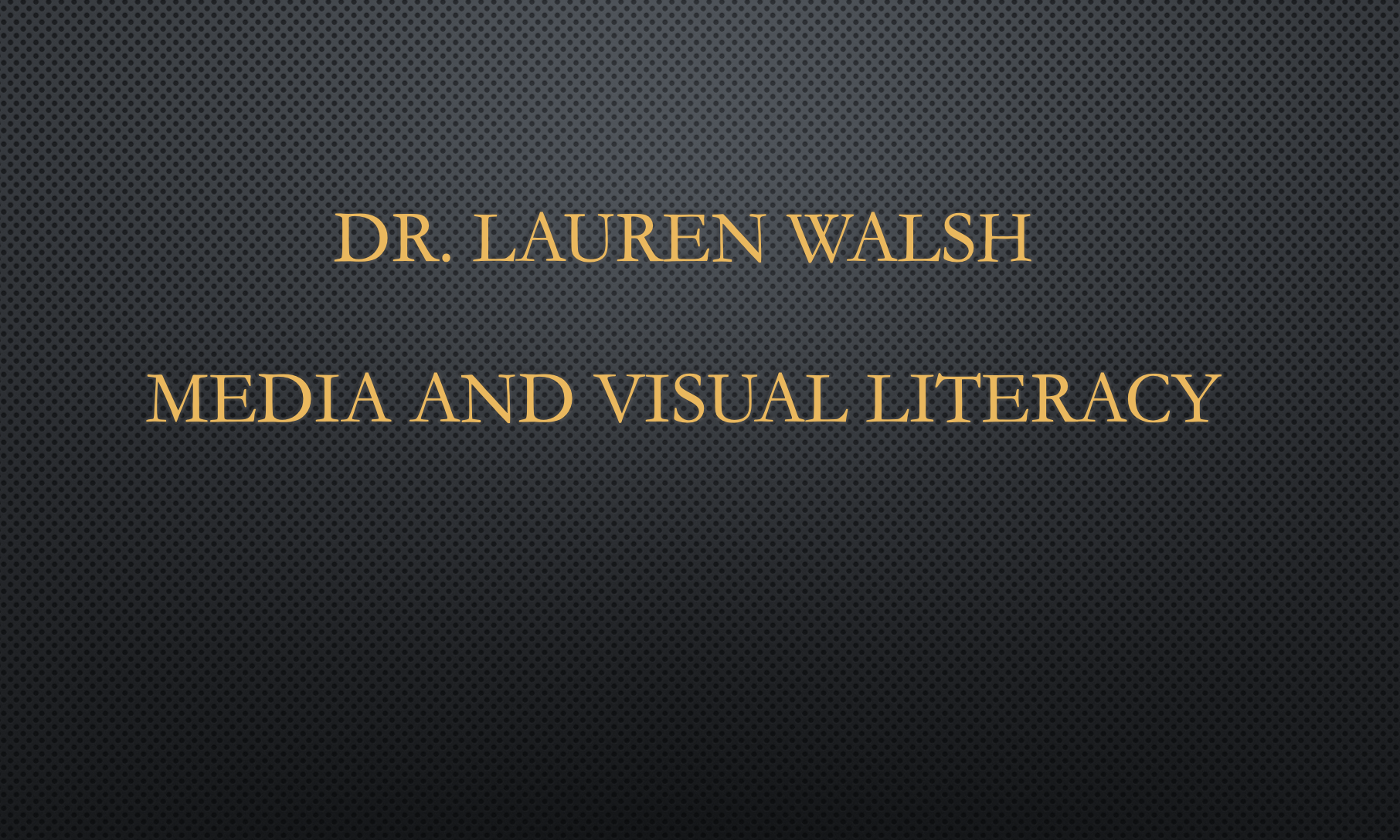 Media and Visual Literacy in the Contemporary Landscape