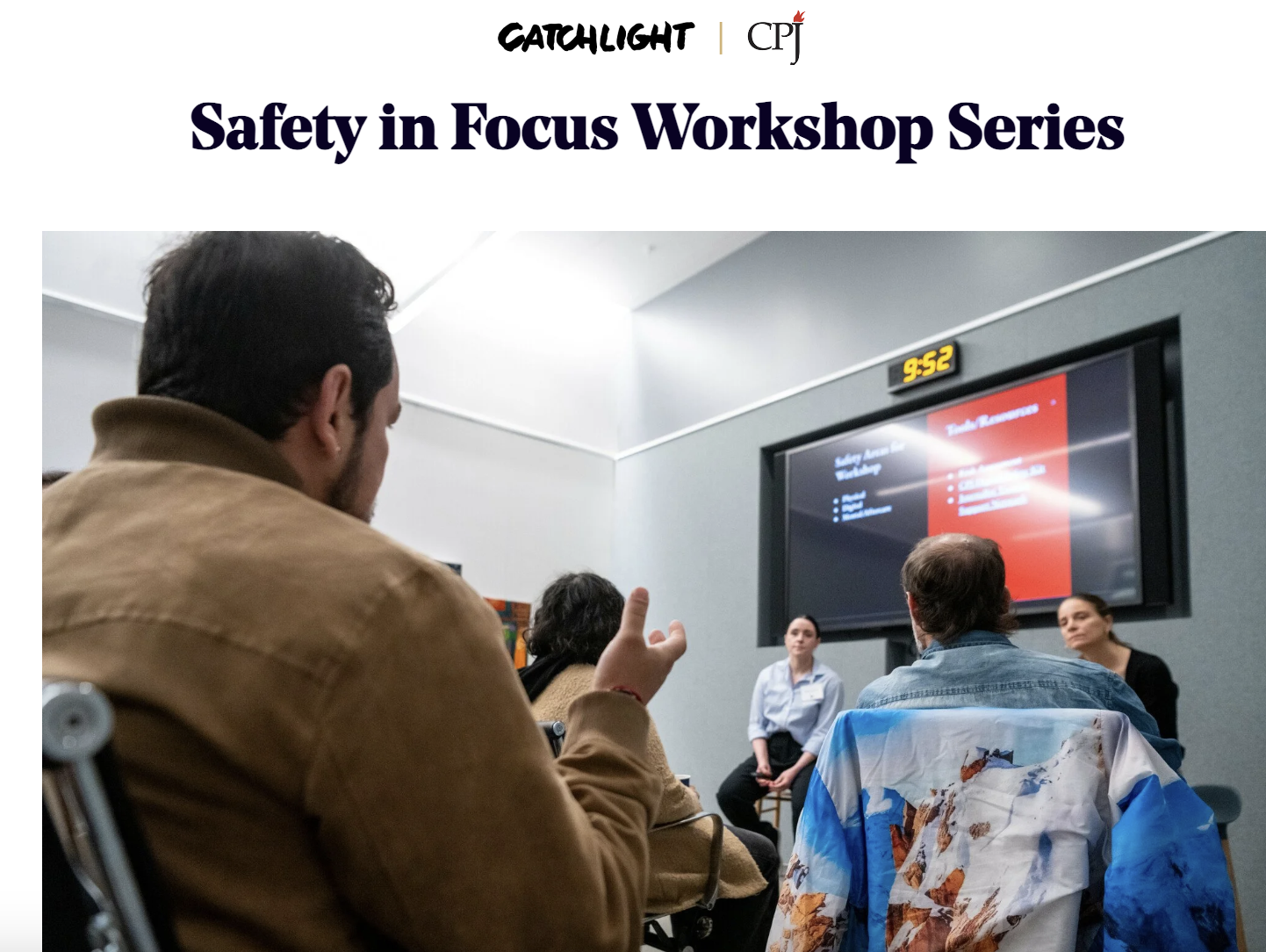 Safety in Focus: Bearing Witness, Staying Grounded: Safety and Source Care for Visual Journalists